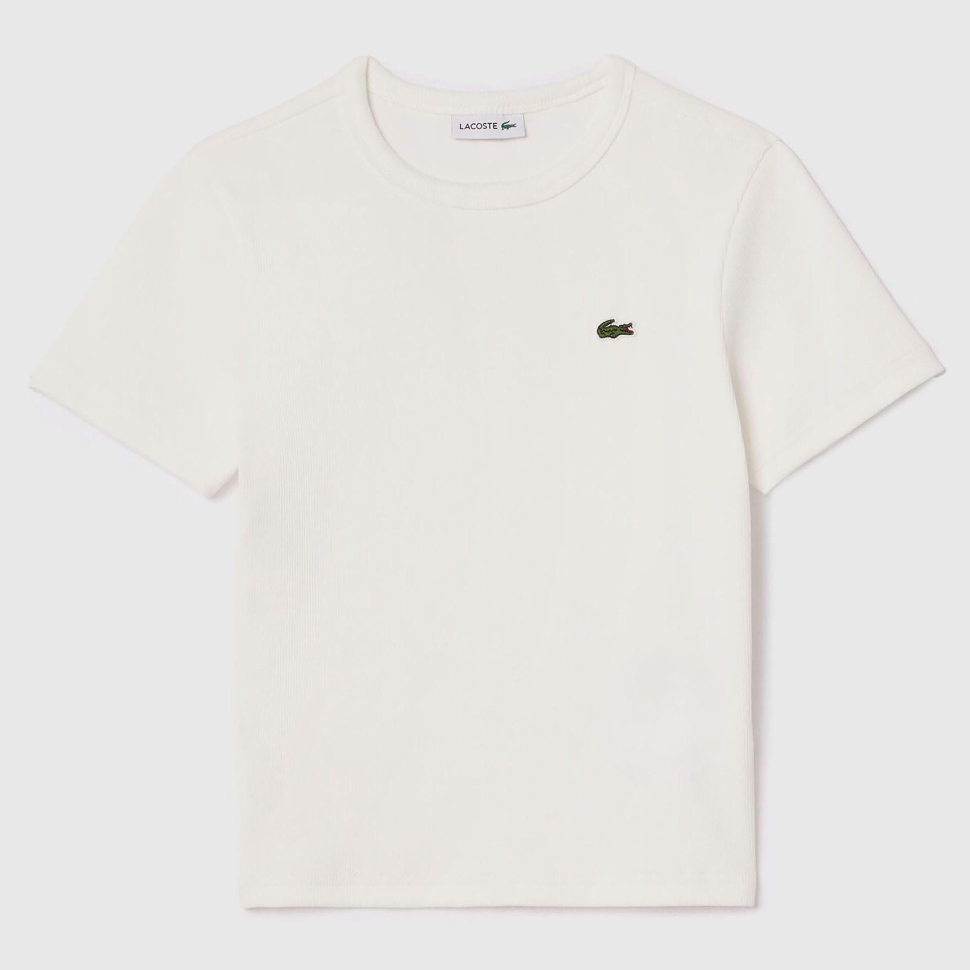 Cream - Lacoste - Cotton Rib T-Shirt - 1