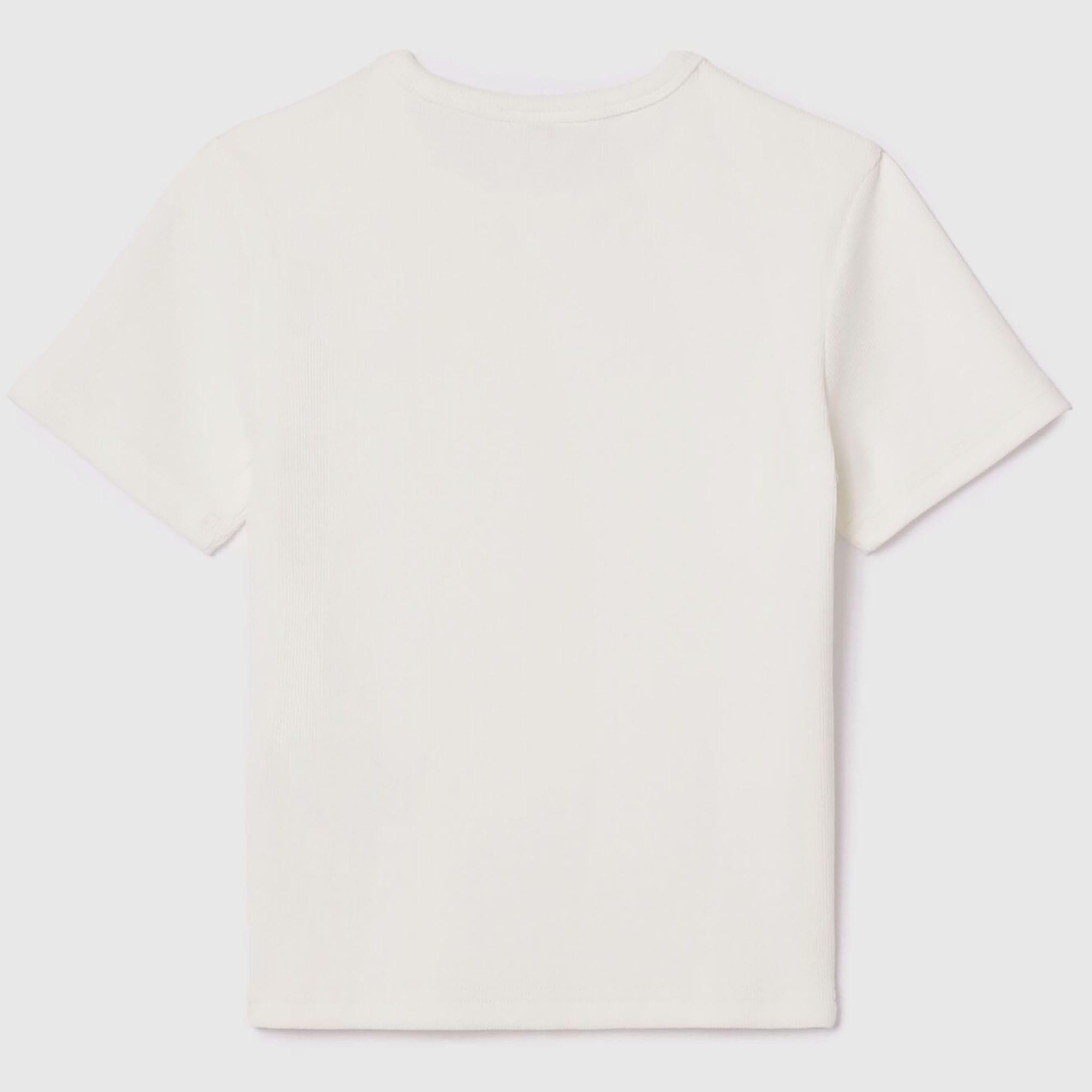 Cream - Lacoste - Cotton Rib T-Shirt - 2