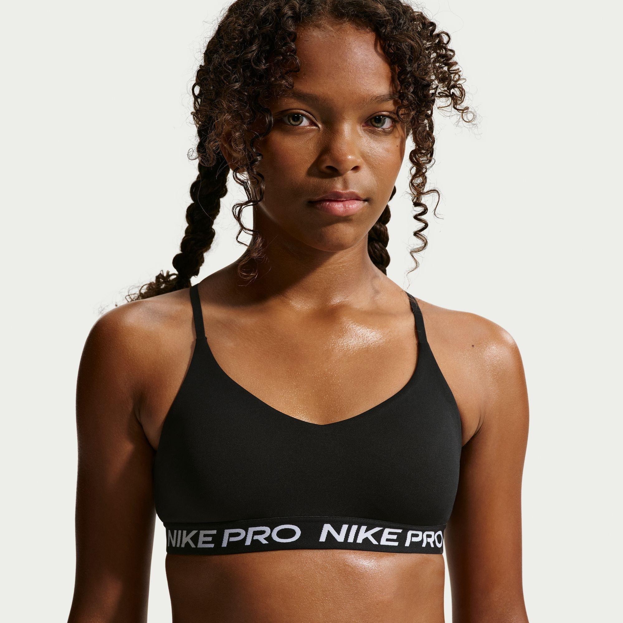 Black - Nike - Kids' Indy Non Wired Low Impact Sports Bra - 1