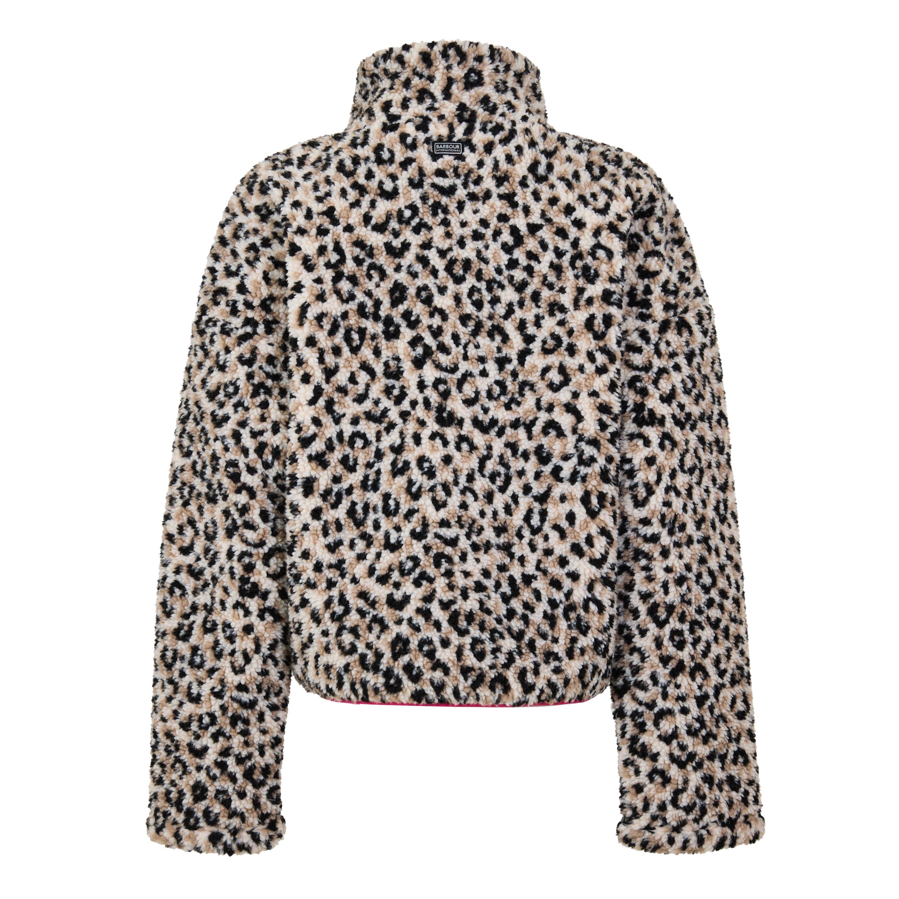 Leopard/Colour - Barbour International - Women's Coletta 1/4-Zip Fleece - 2