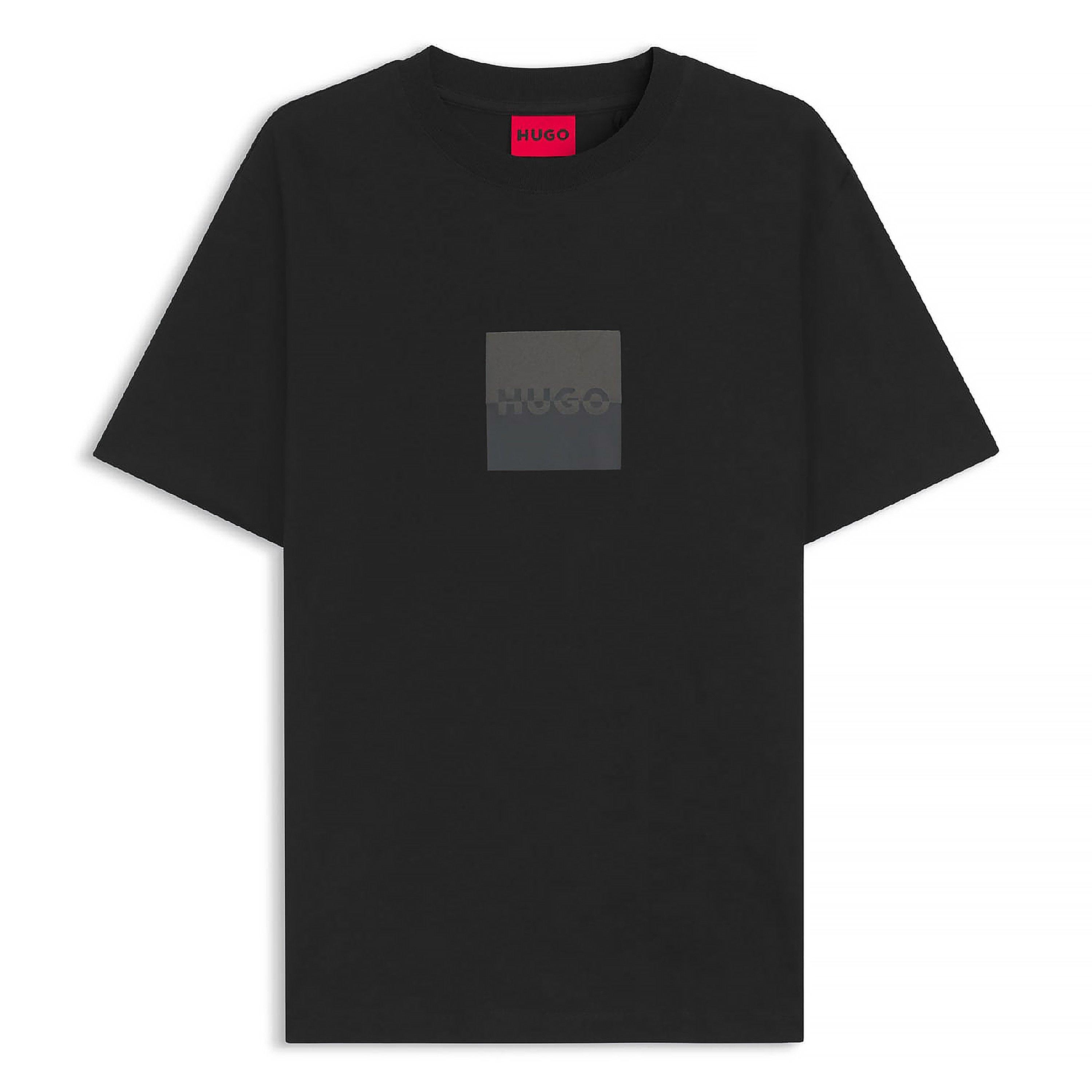 Black - Hugo - Dusplit Split Logo T-Shirt - 1