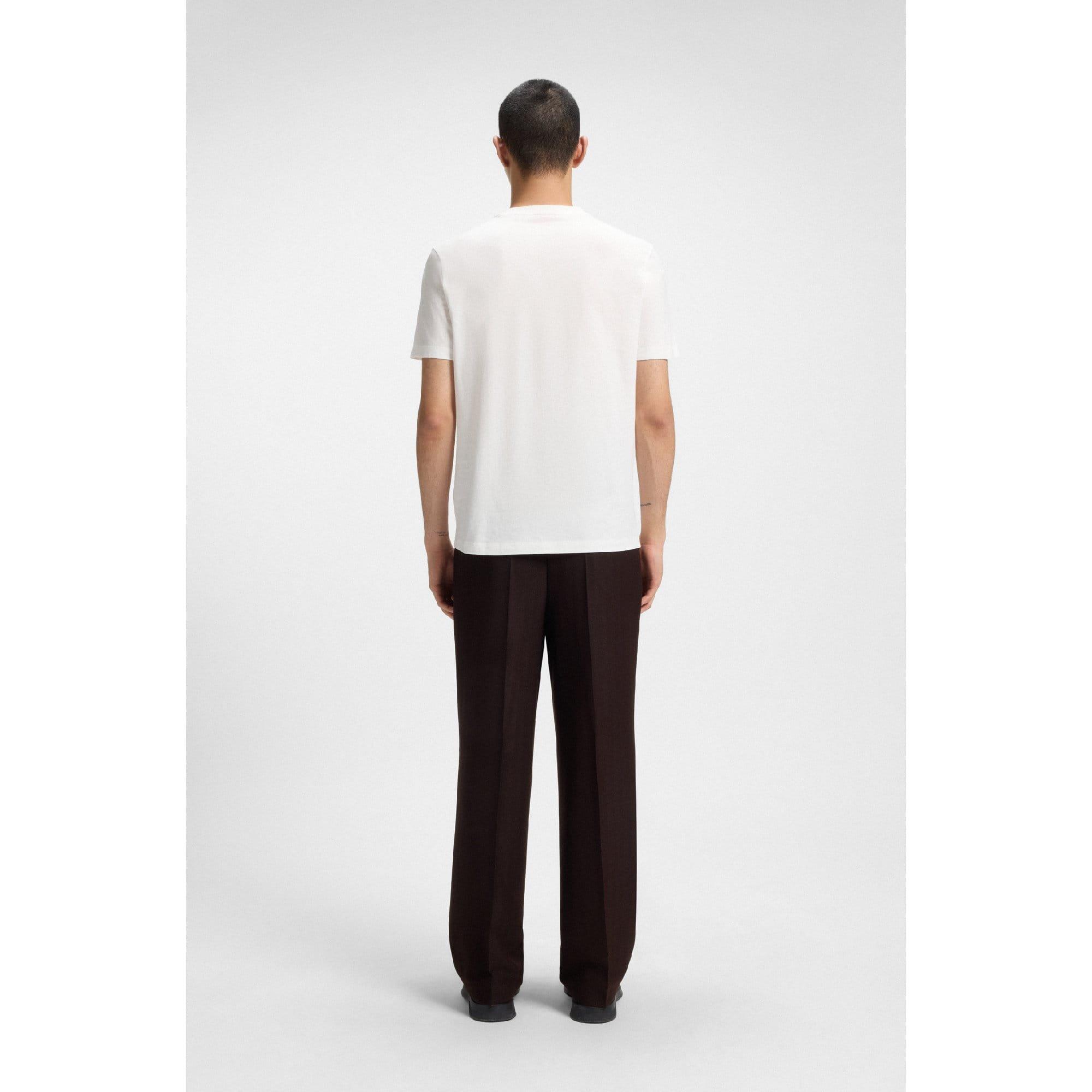 Natural - Hugo - Dulivio Herringbone Logo T-Shirt - 3