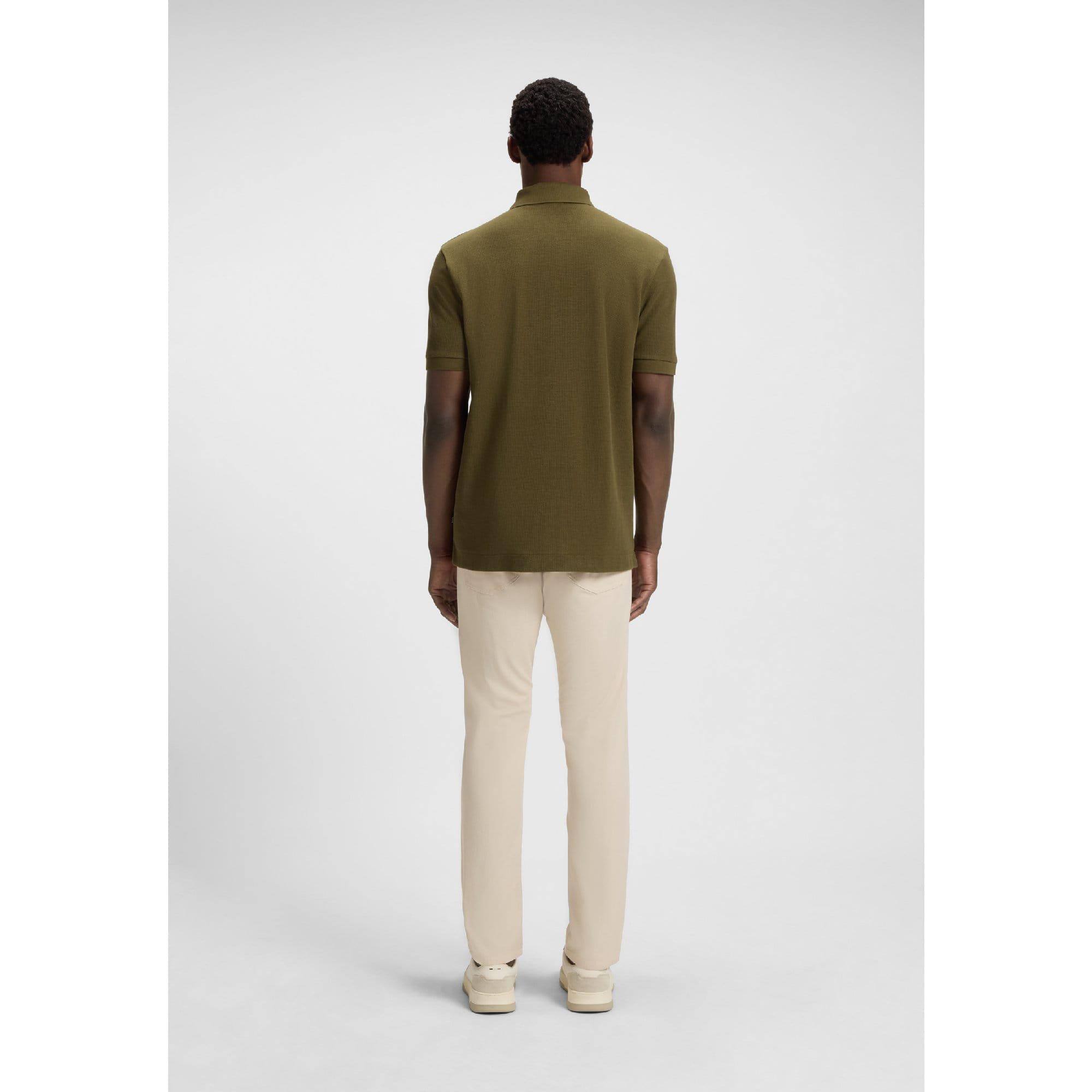 Green - Hugo - H-Paras 120 Zip-Neck Polo Shirt - 3