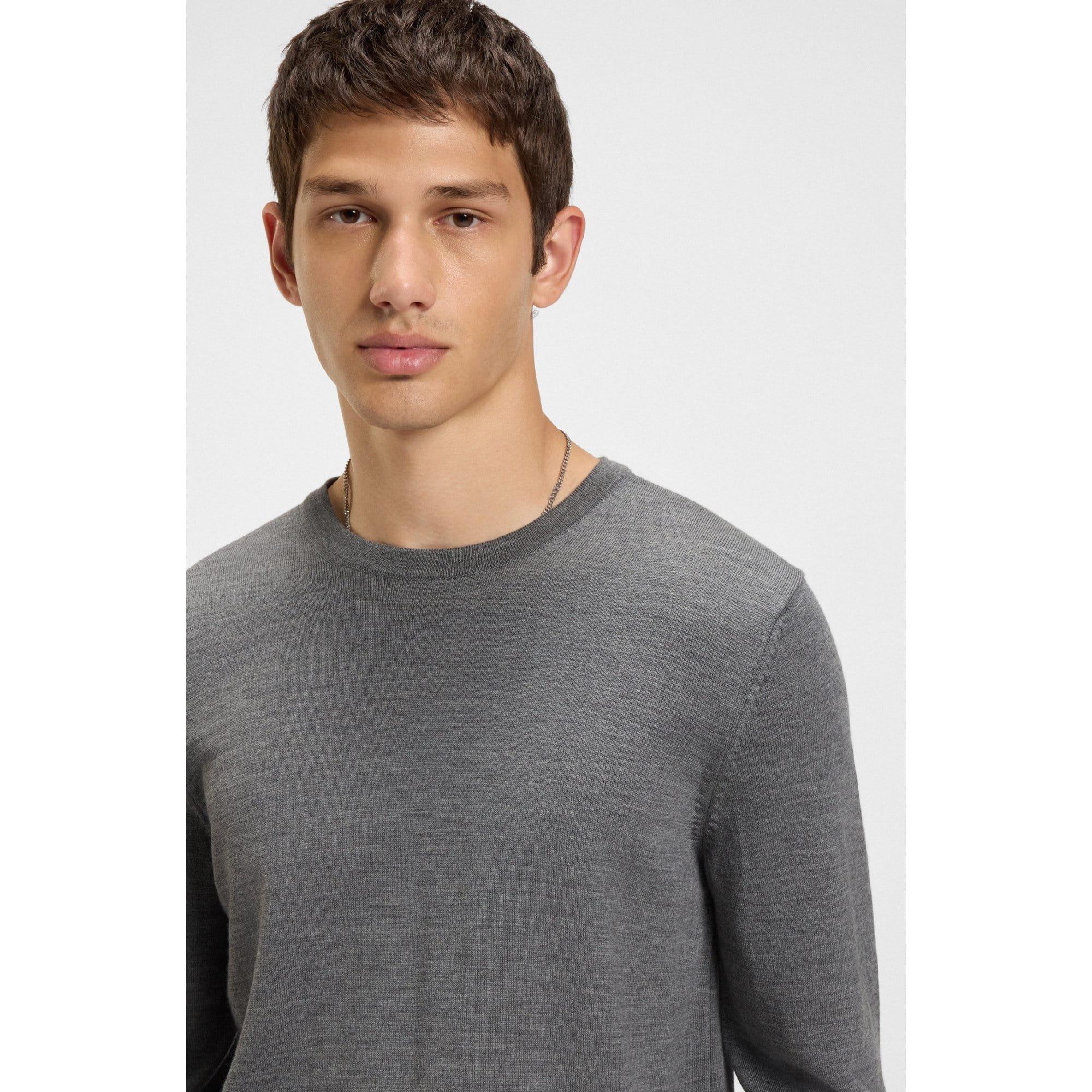 Grey - Hugo - San Cedric-M1 Crewneck Sweatshirt - 5
