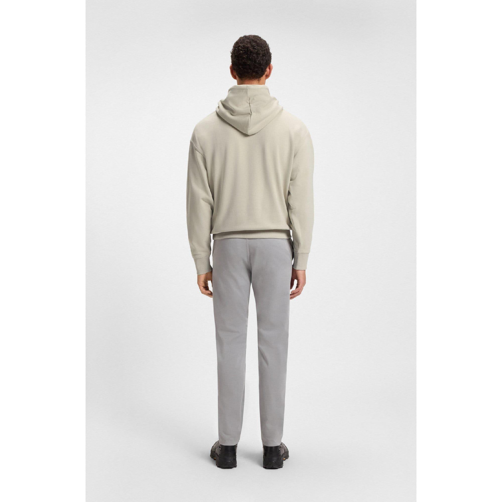 Beige - Boss - WeSmallHood Contrast Logo Hoodie - 3