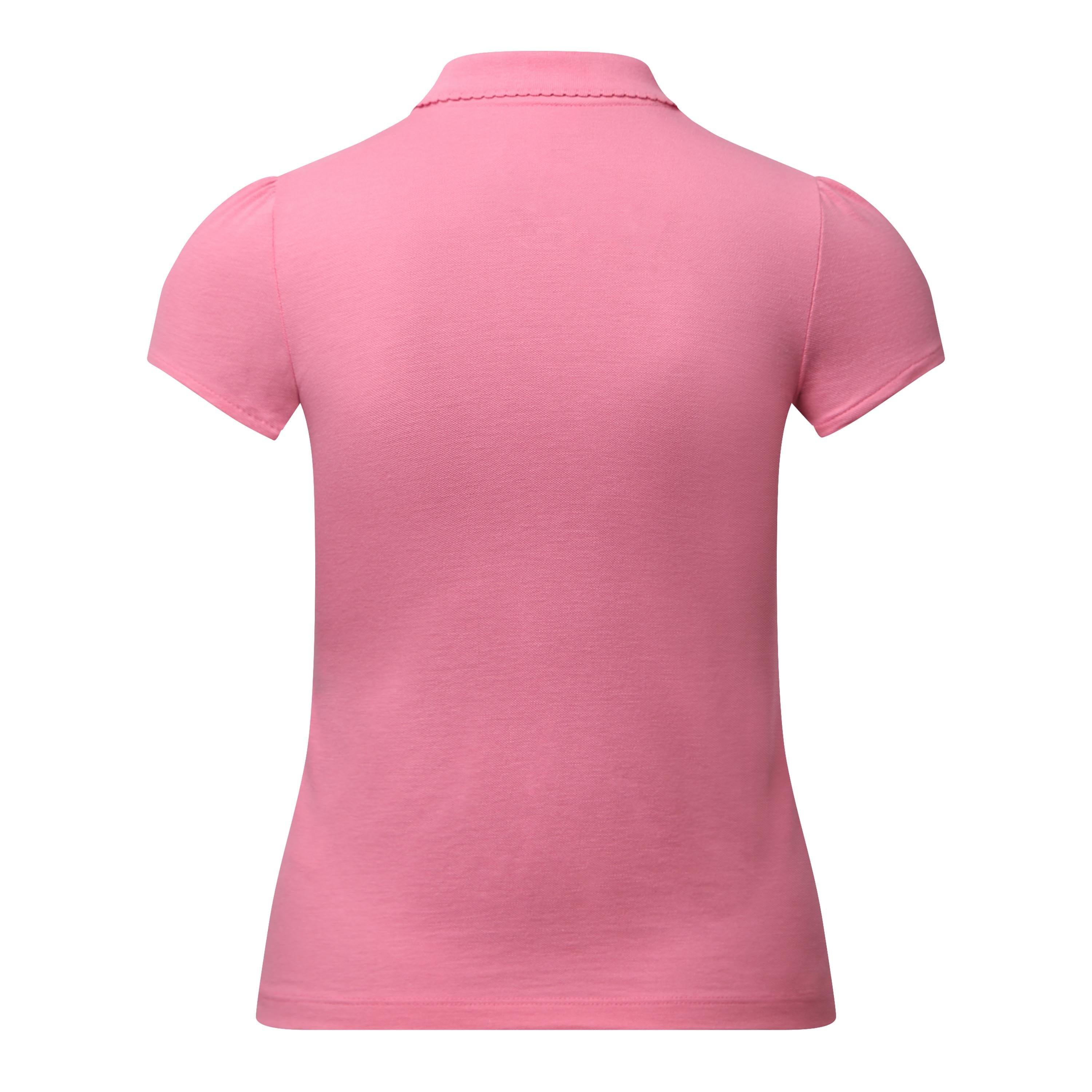 Pink - Lacoste - Scalloped Collar Mini Polo Shirt - 2