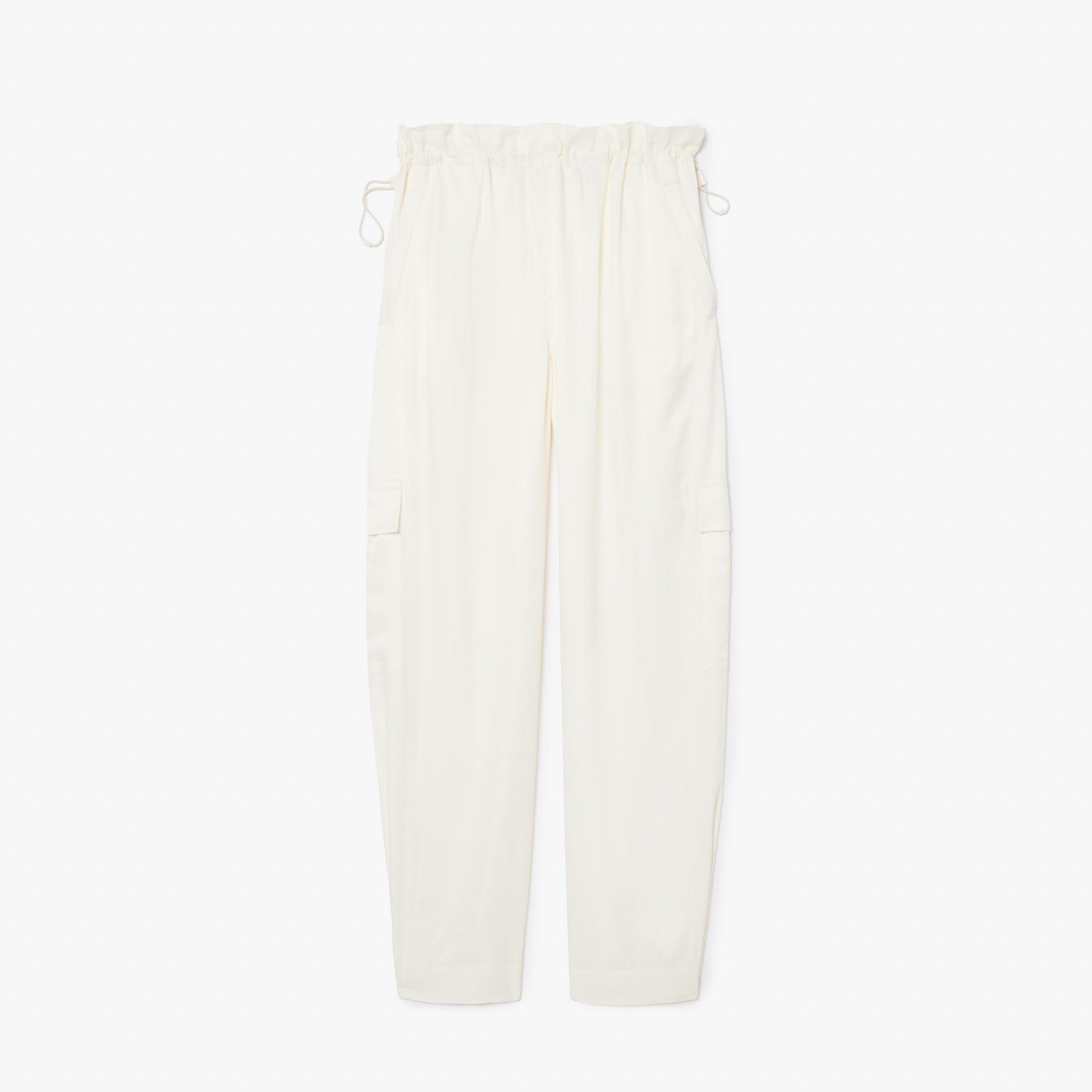 Lacoste Oversized Satin Cargo Pants