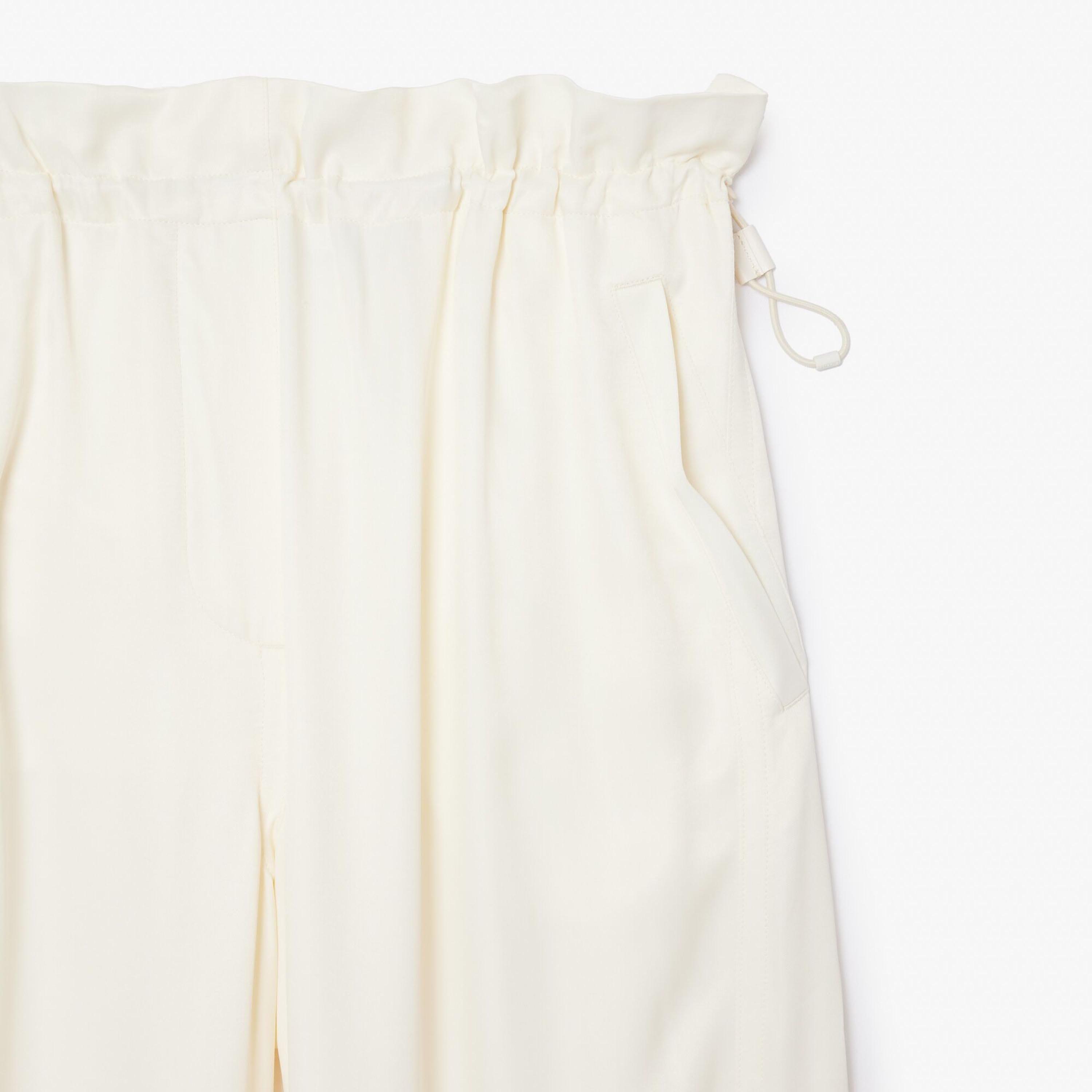 Cream - Lacoste - Oversized Satin Cargo Pants - 4