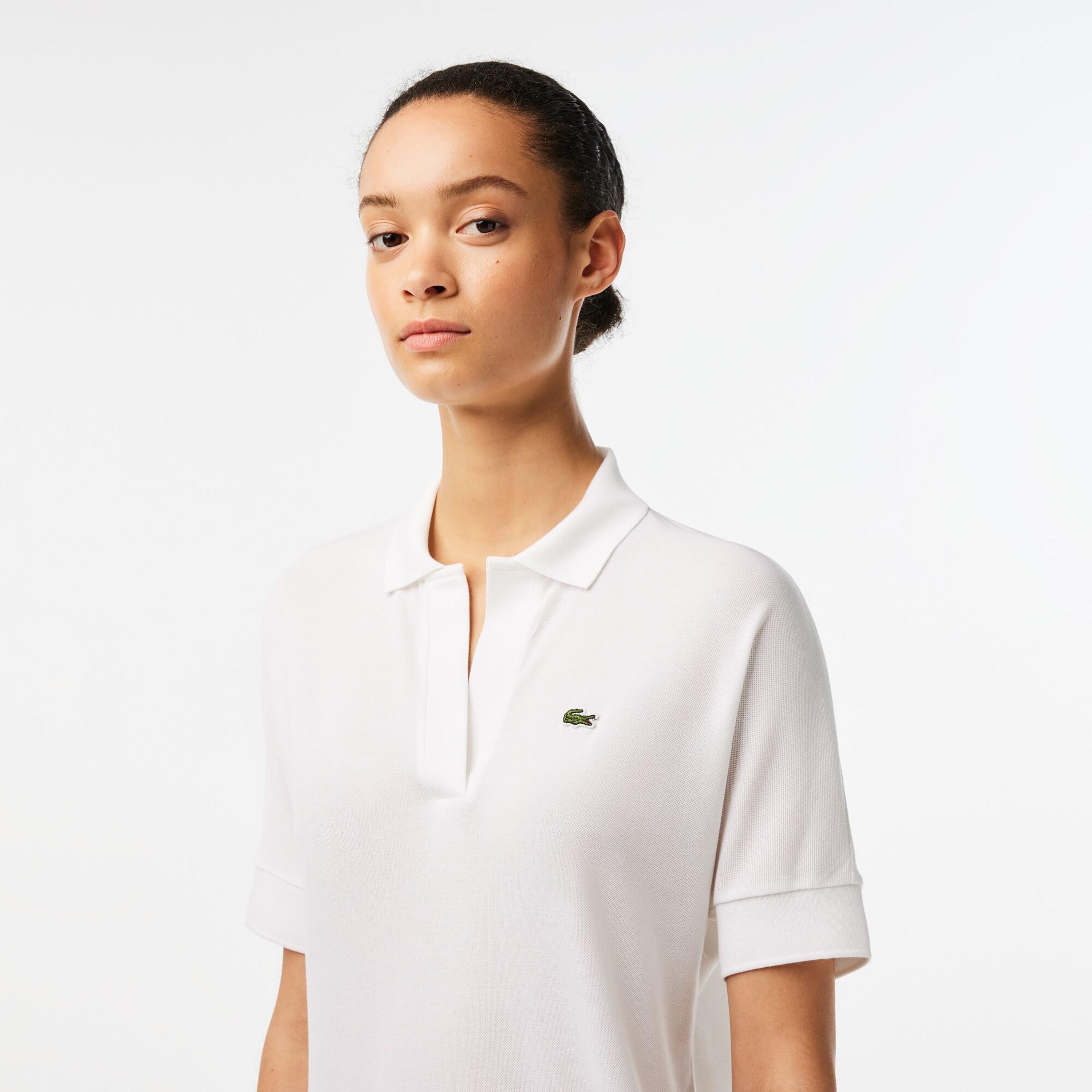 White - Lacoste - Loose-Fit Polo Shirt - 4