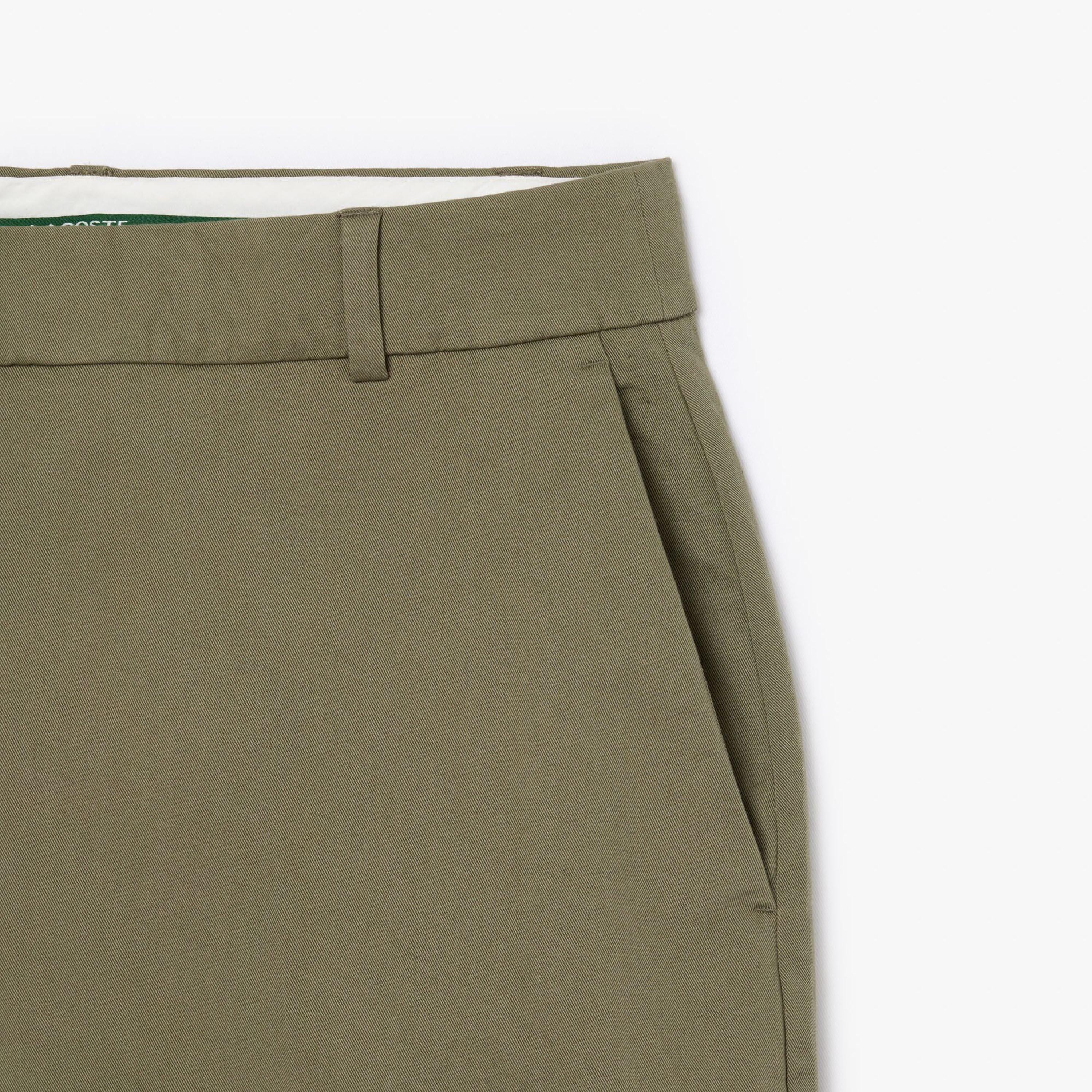 Khaki - Lacoste - Tapered Chinos - 3