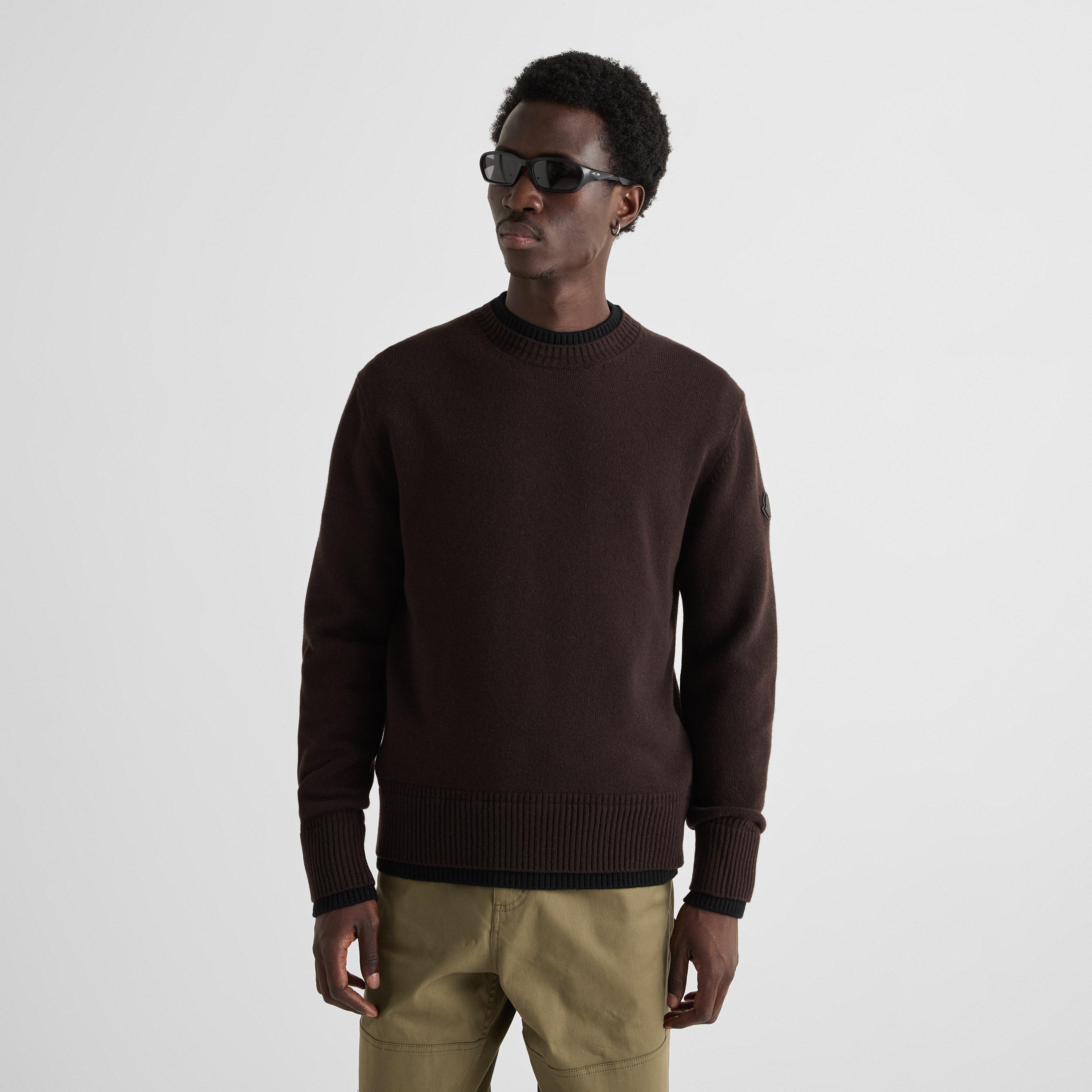 Brown P29 - Moncler - Men's Edit Knit Crew Wool Jumper - 3