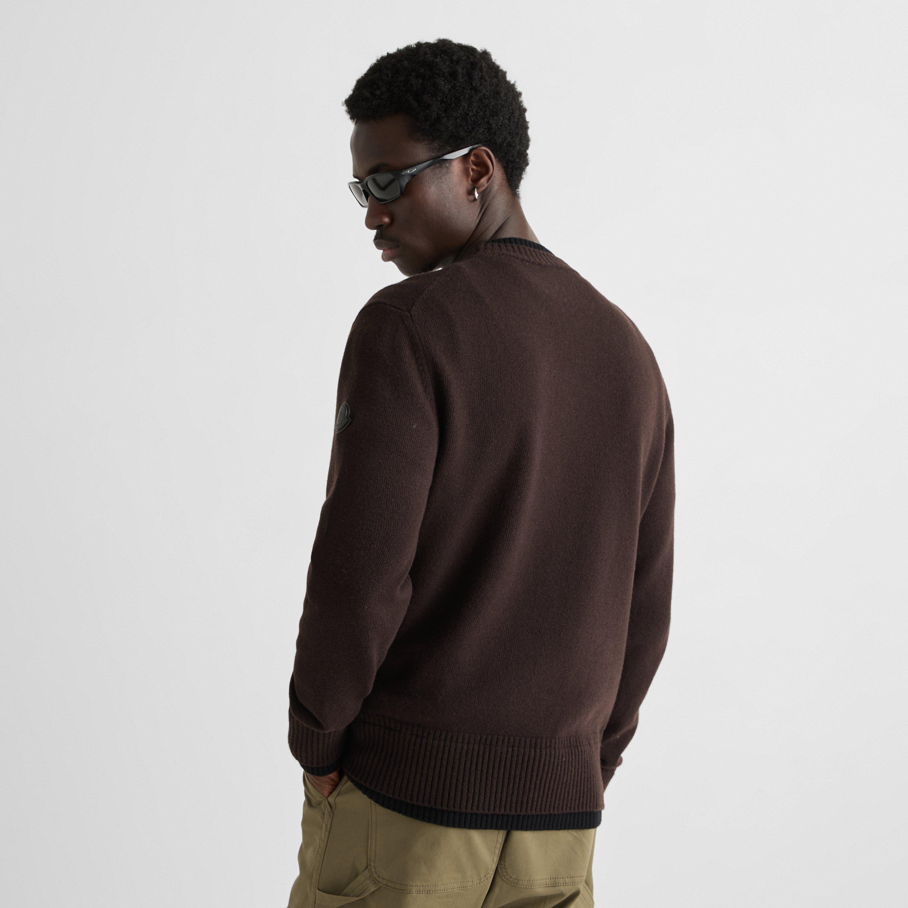 Brown P29 - Moncler - Men's Edit Knit Crew Wool Jumper - 4