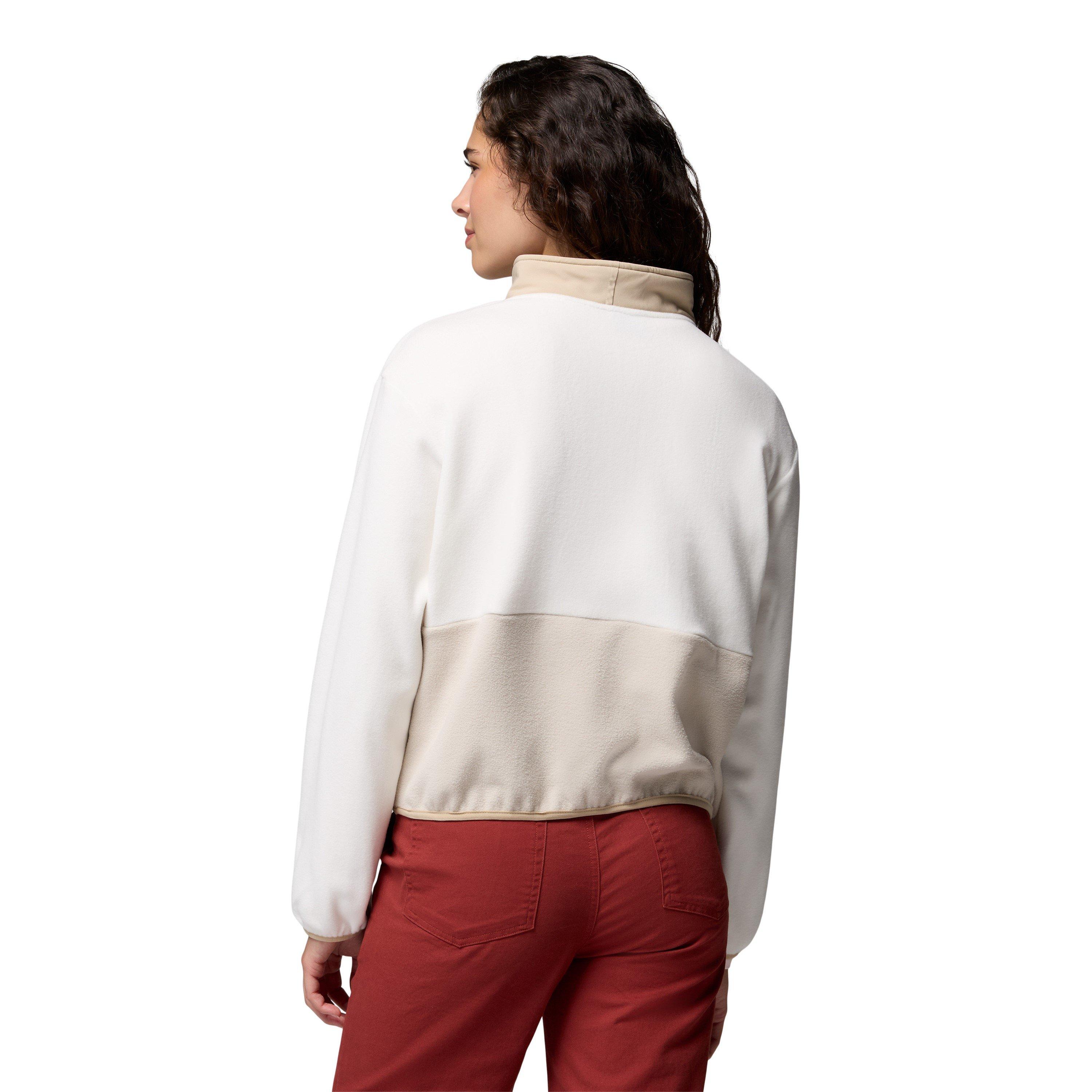 Sea Salt Multi - Columbia - Women's Sequoia Grove 1/4-Zip Cropped Long-Sleeve Funnel-Neck Fleece - 2