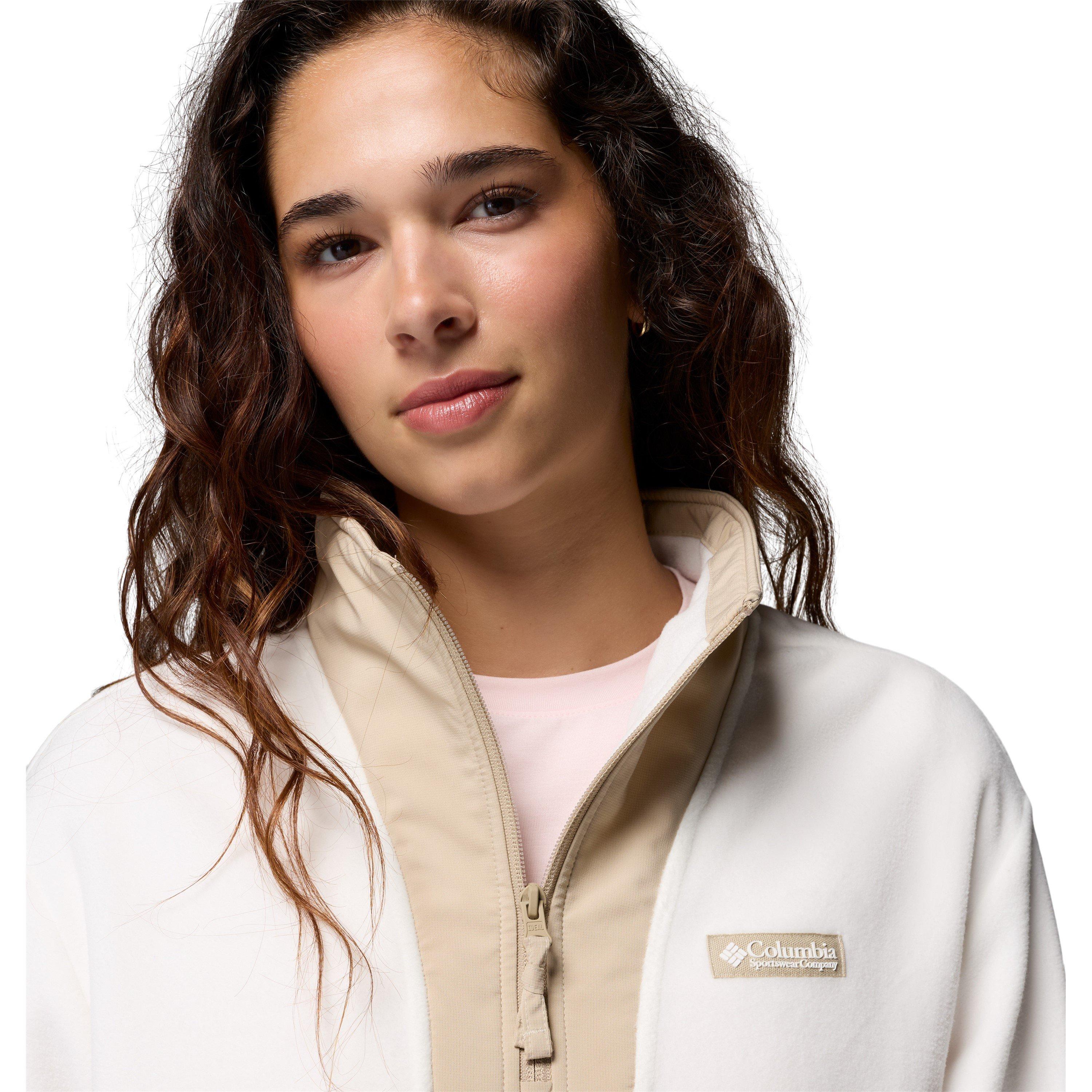 Sea Salt Multi - Columbia - Women's Sequoia Grove 1/4-Zip Cropped Long-Sleeve Funnel-Neck Fleece - 4