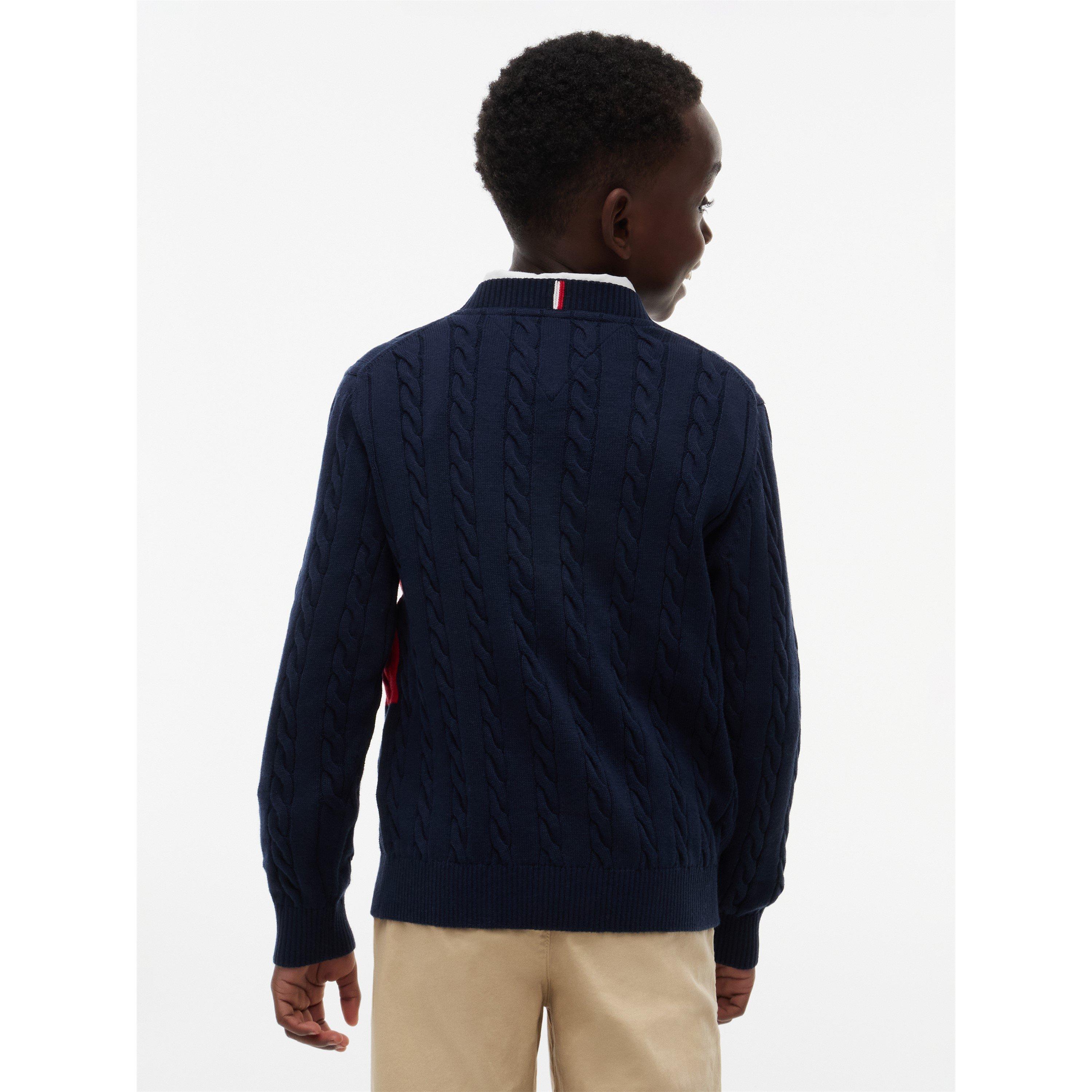 Blue Flag 0MS - Tommy Hilfiger - Tommy Lg Flag Knit Jn64 - 5