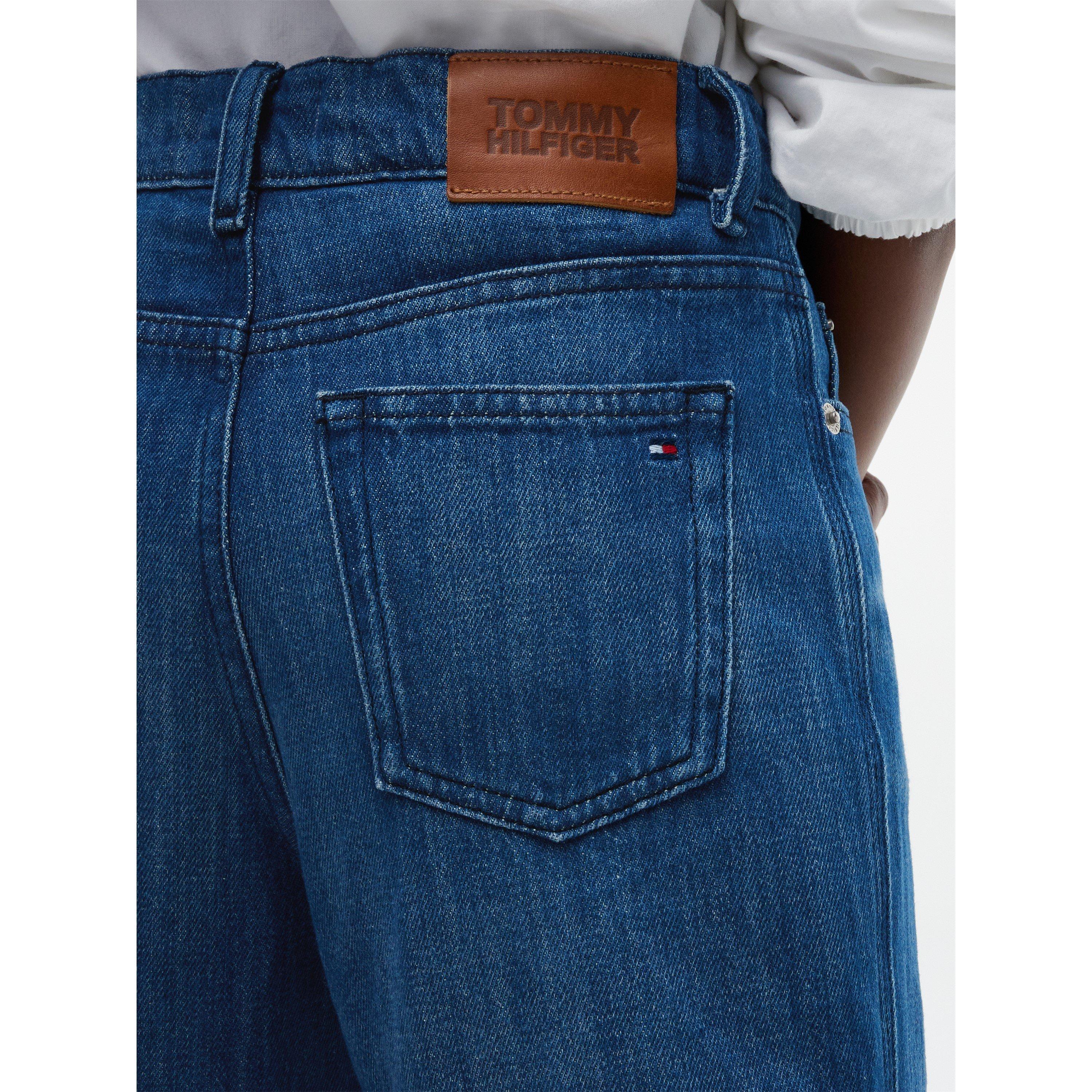 Darkused 1BJ - Tommy Hilfiger - Kids' Mabel High-Rise Wide-Leg Jeans - 4