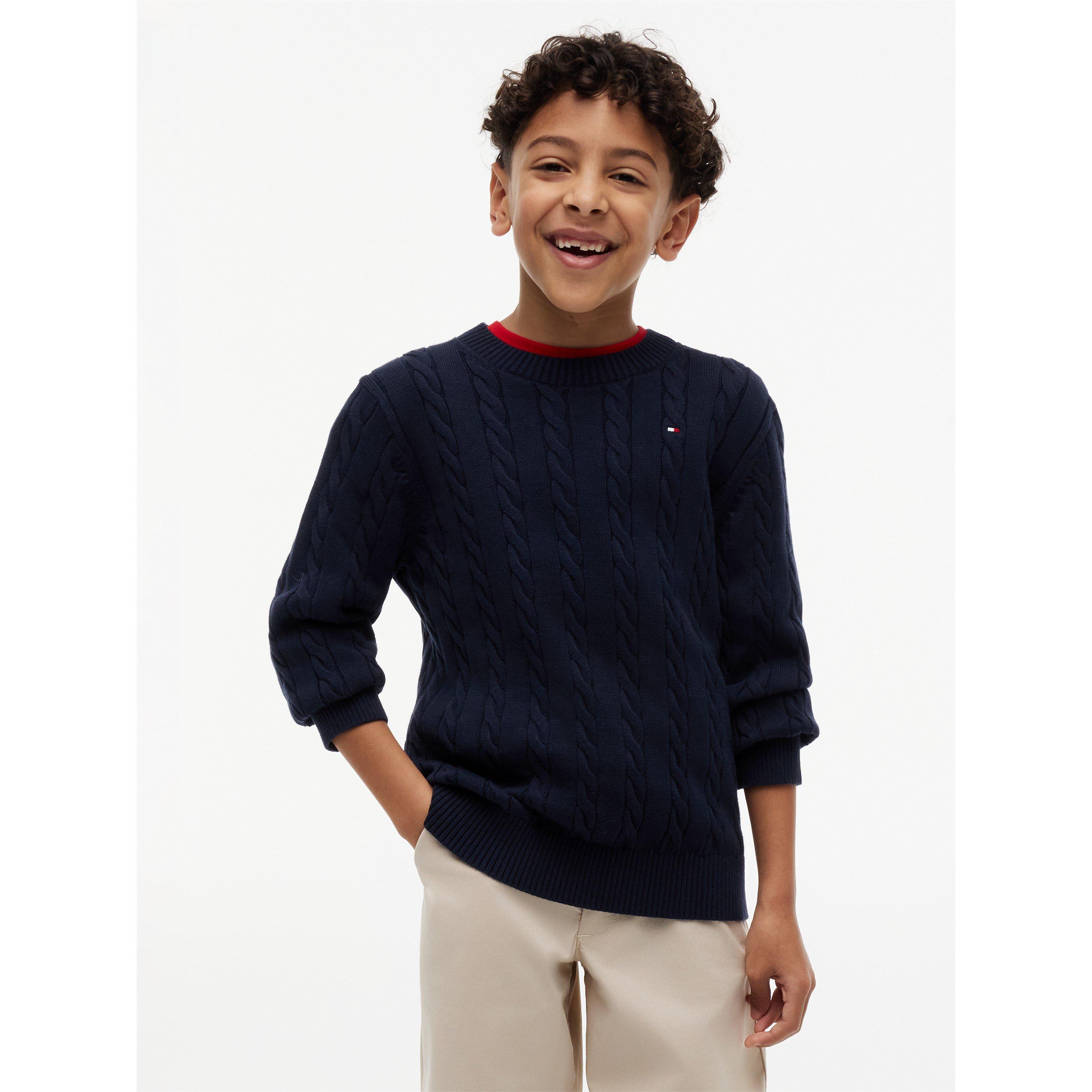 Dark Blue C1G - Tommy Hilfiger - Tommy Cable Knit Jn64 - 2