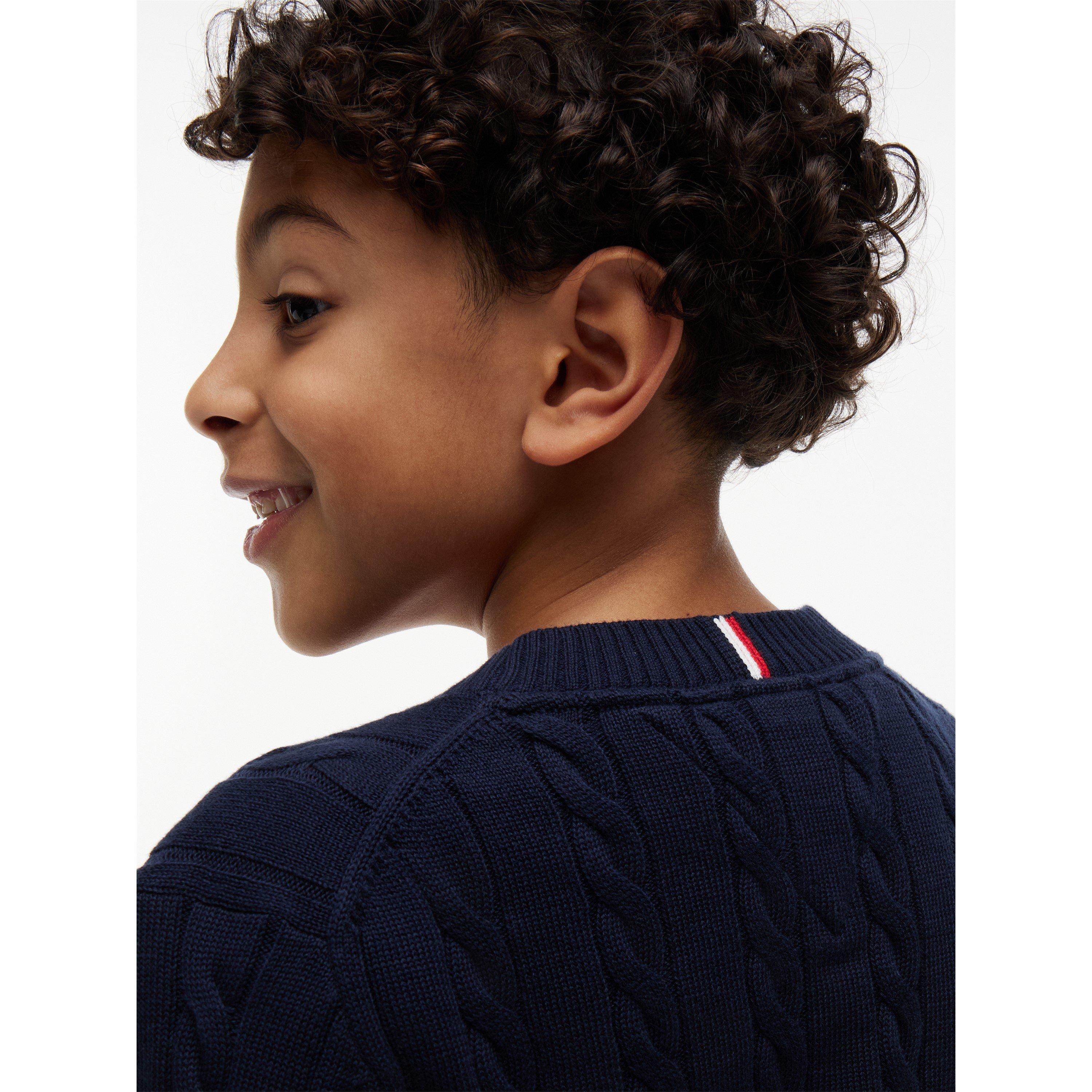 Dark Blue C1G - Tommy Hilfiger - Tommy Cable Knit Jn64 - 3