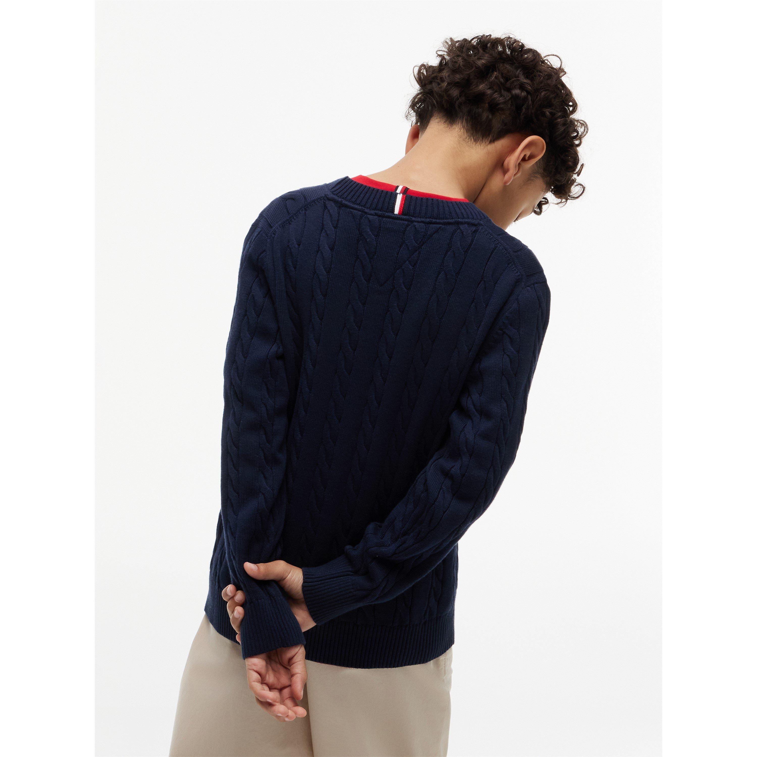 Dark Blue C1G - Tommy Hilfiger - Tommy Cable Knit Jn64 - 5