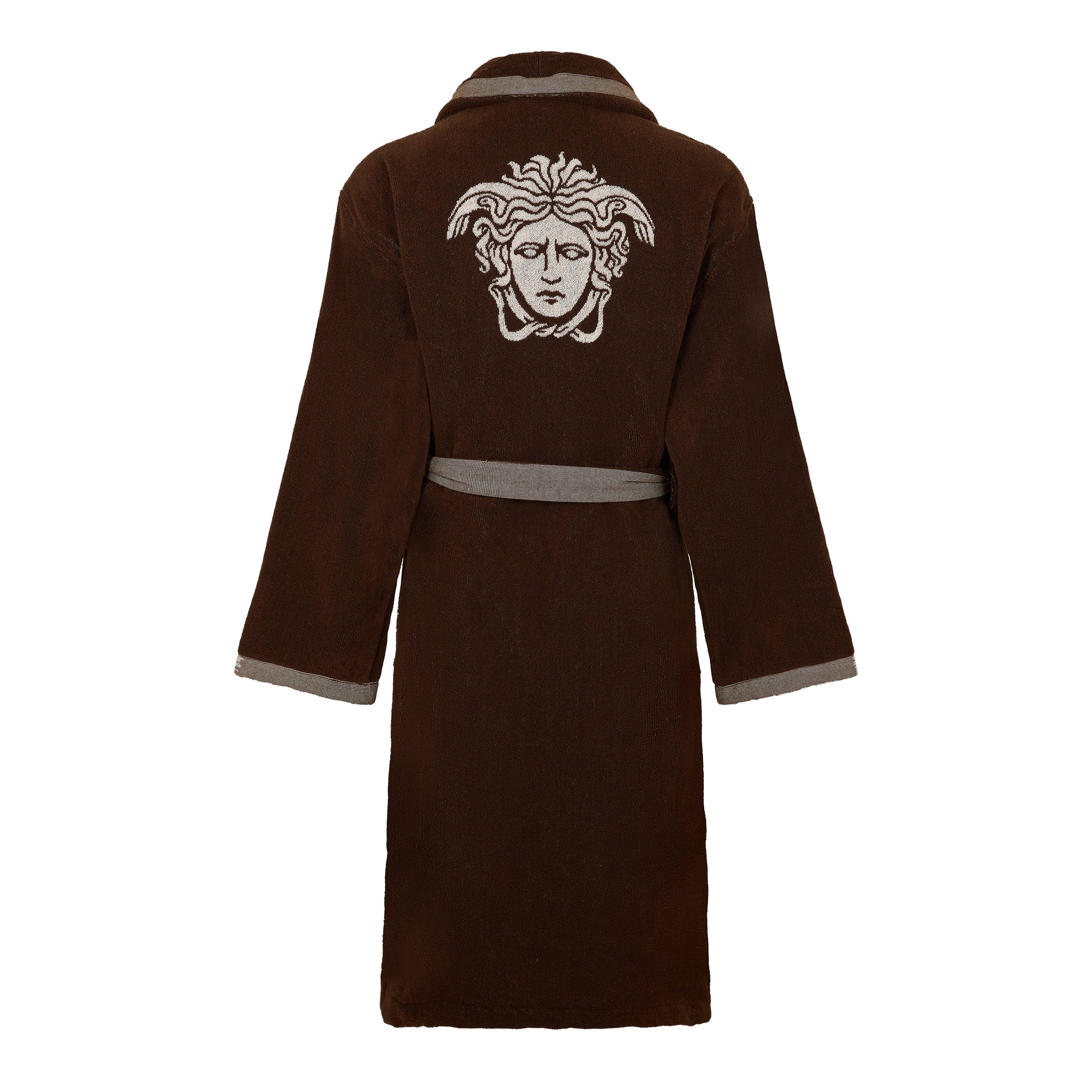 Brown - Versace Home - Cotton-Terry Jacquard Bathrobe - 2
