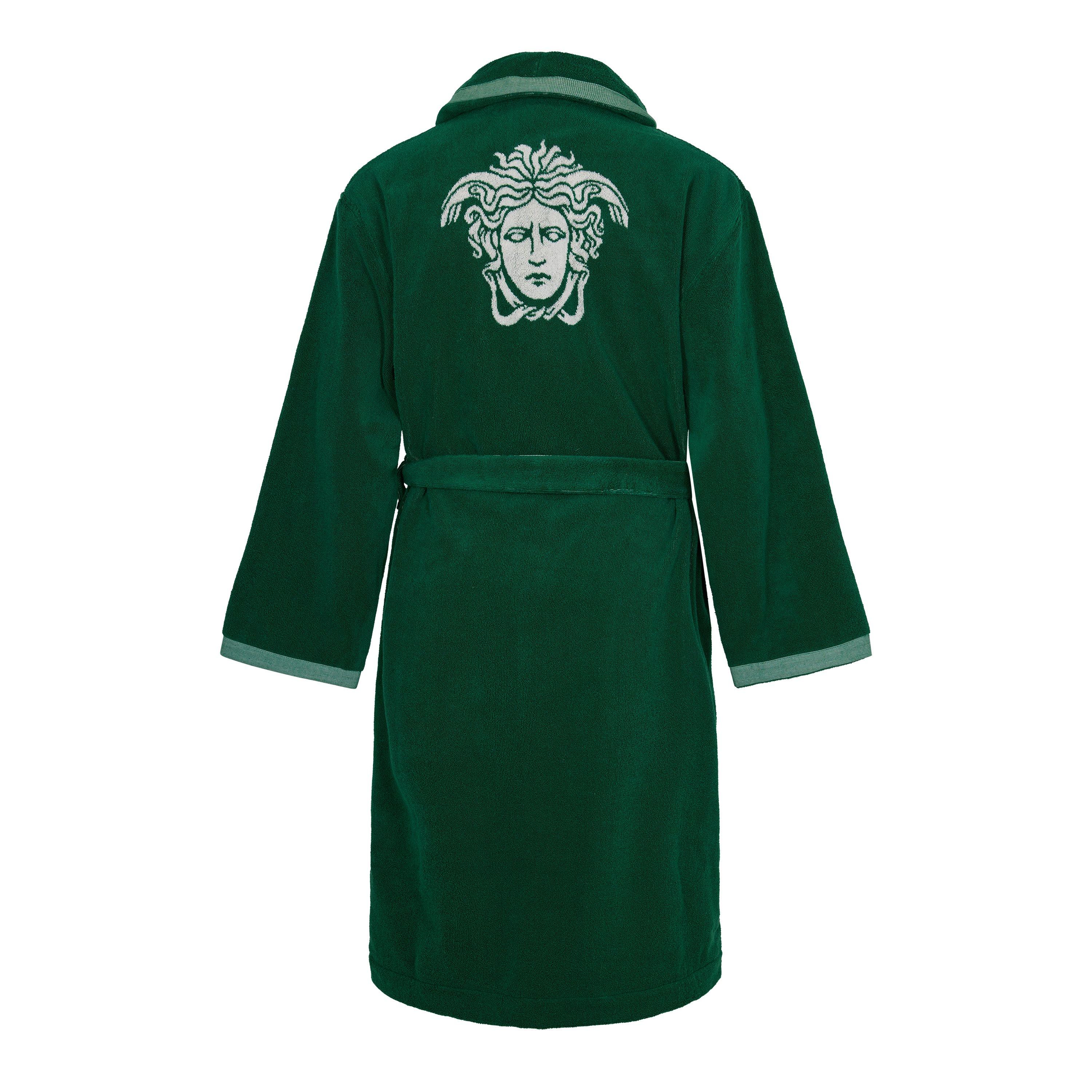 Green - Versace Home - Cotton-Terry Jacquard Bathrobe - 2