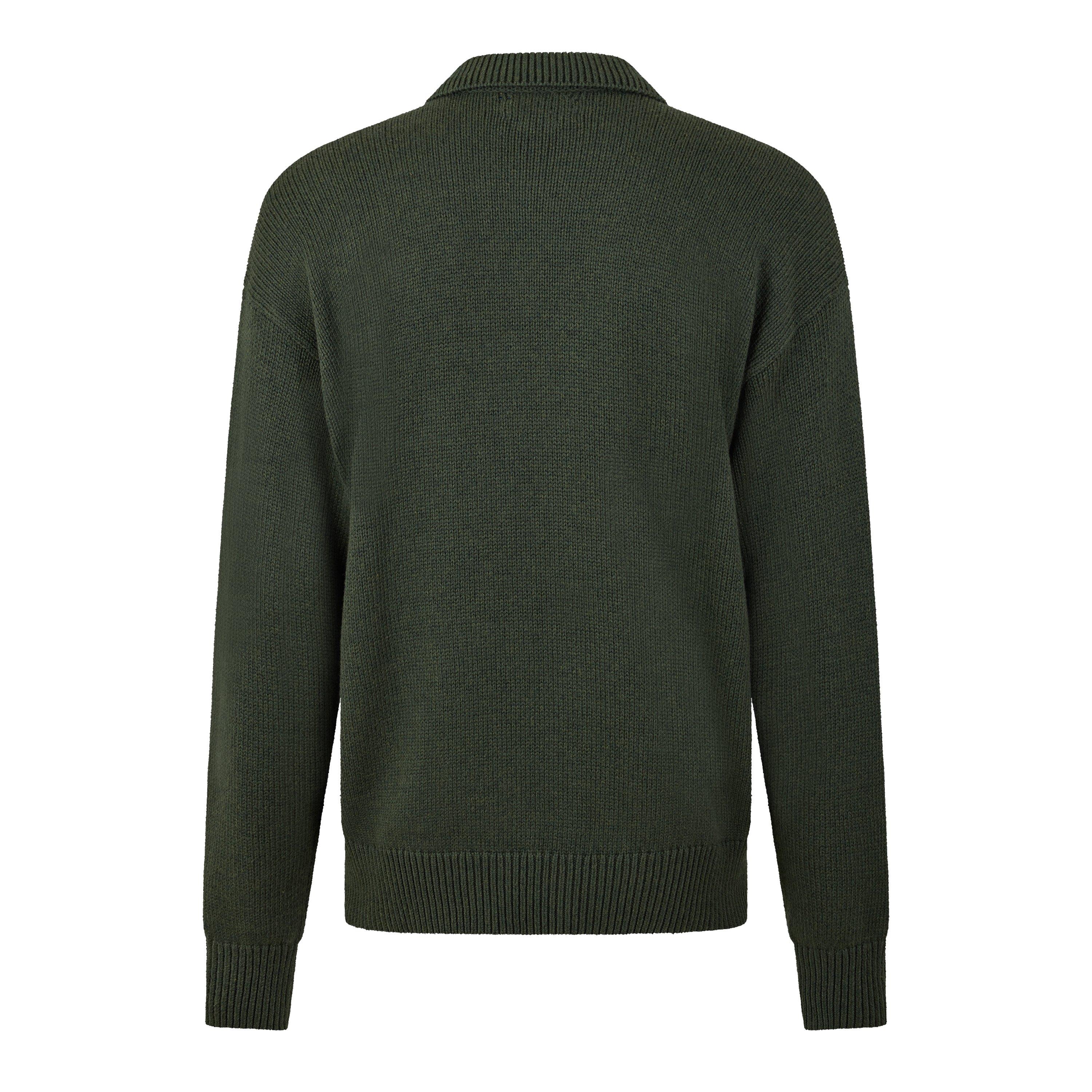 Olive Shrub Hth - Polo Ralph Lauren - Men's Shaker Knit Cotton Long-Sleeve Polo Shirt - 2