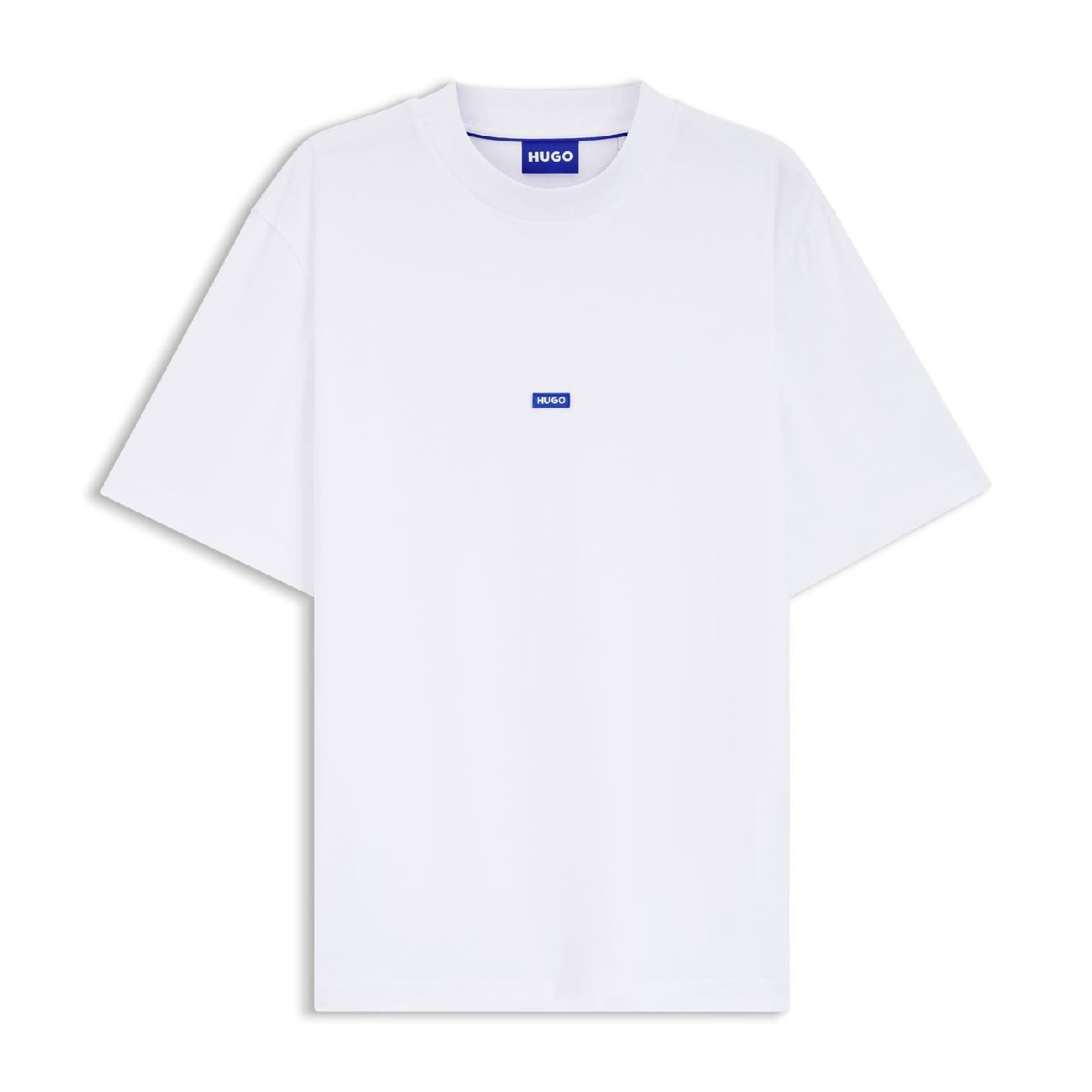 White - Hugo - Nieros Logo Patch T-Shirt - 1