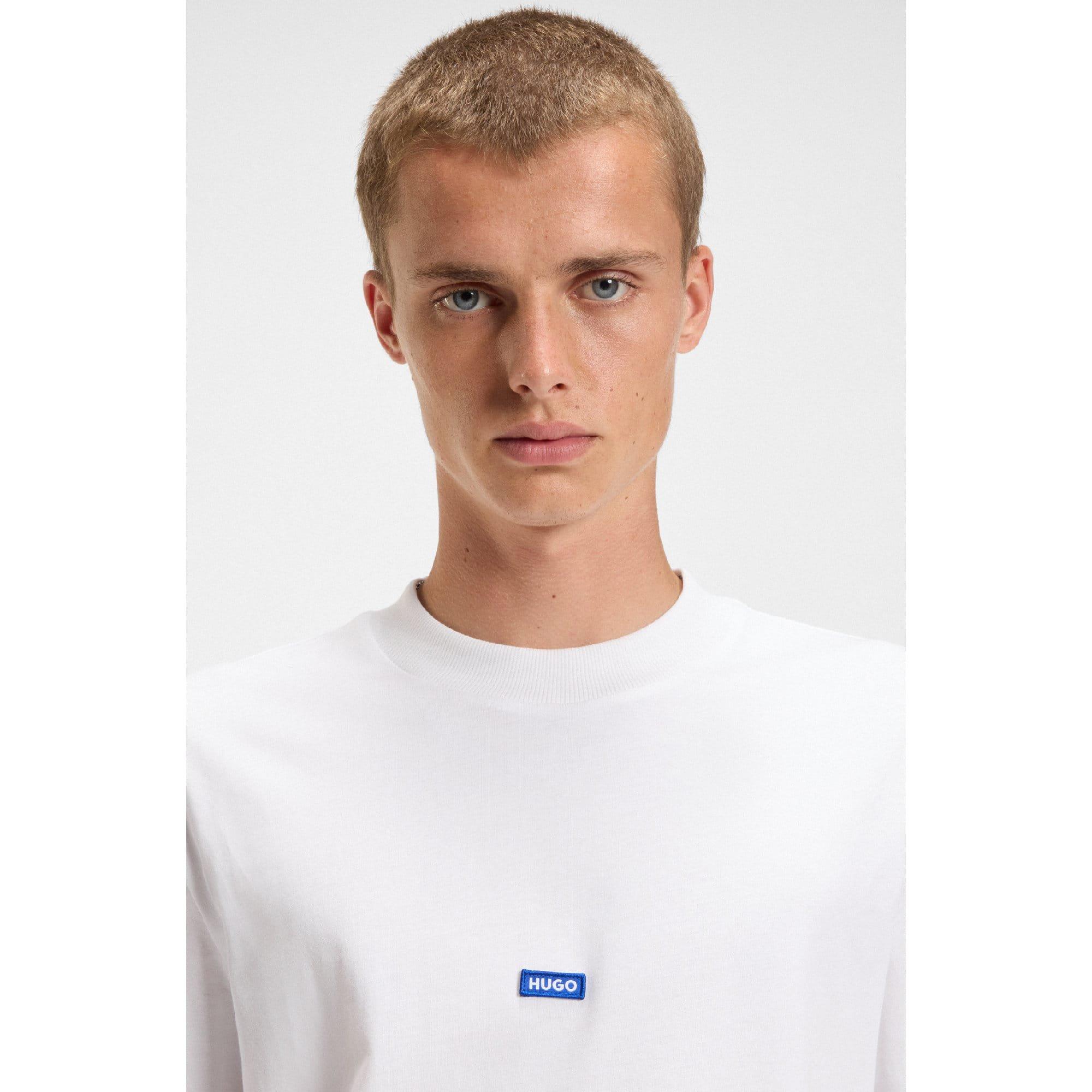 White - Hugo - Nieros Logo Patch T-Shirt - 5