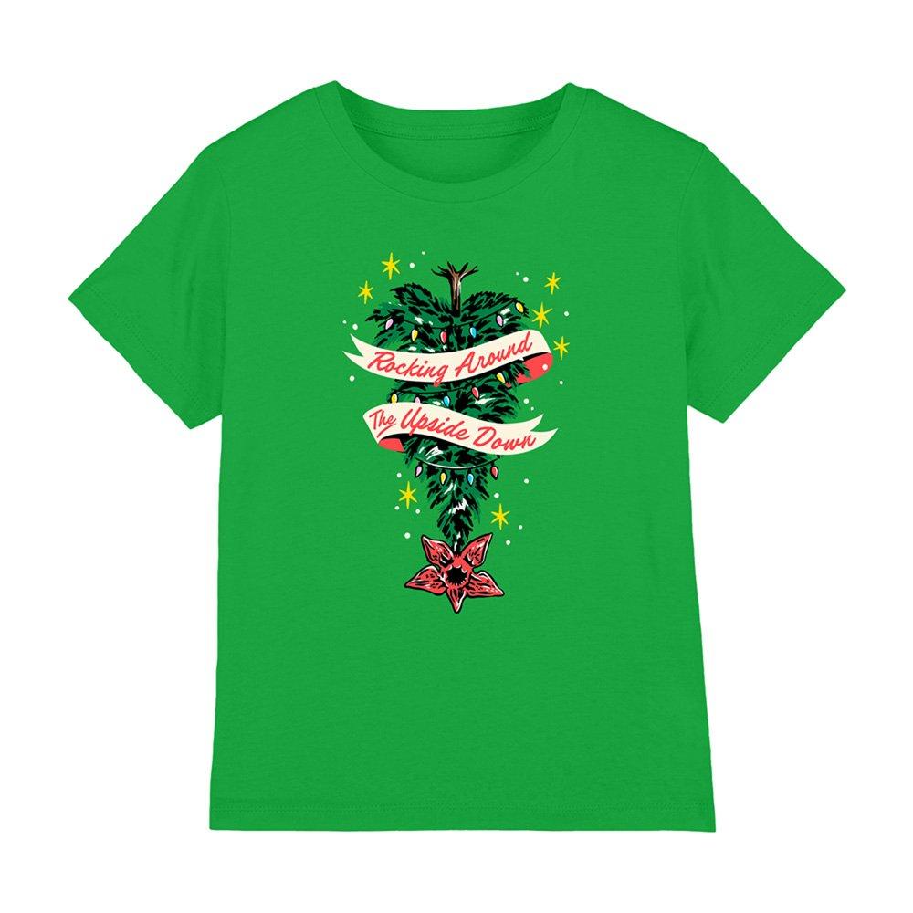 Green - Stranger Things - Stranger Things Christmas Tree Upside Down Kids T- - 1
