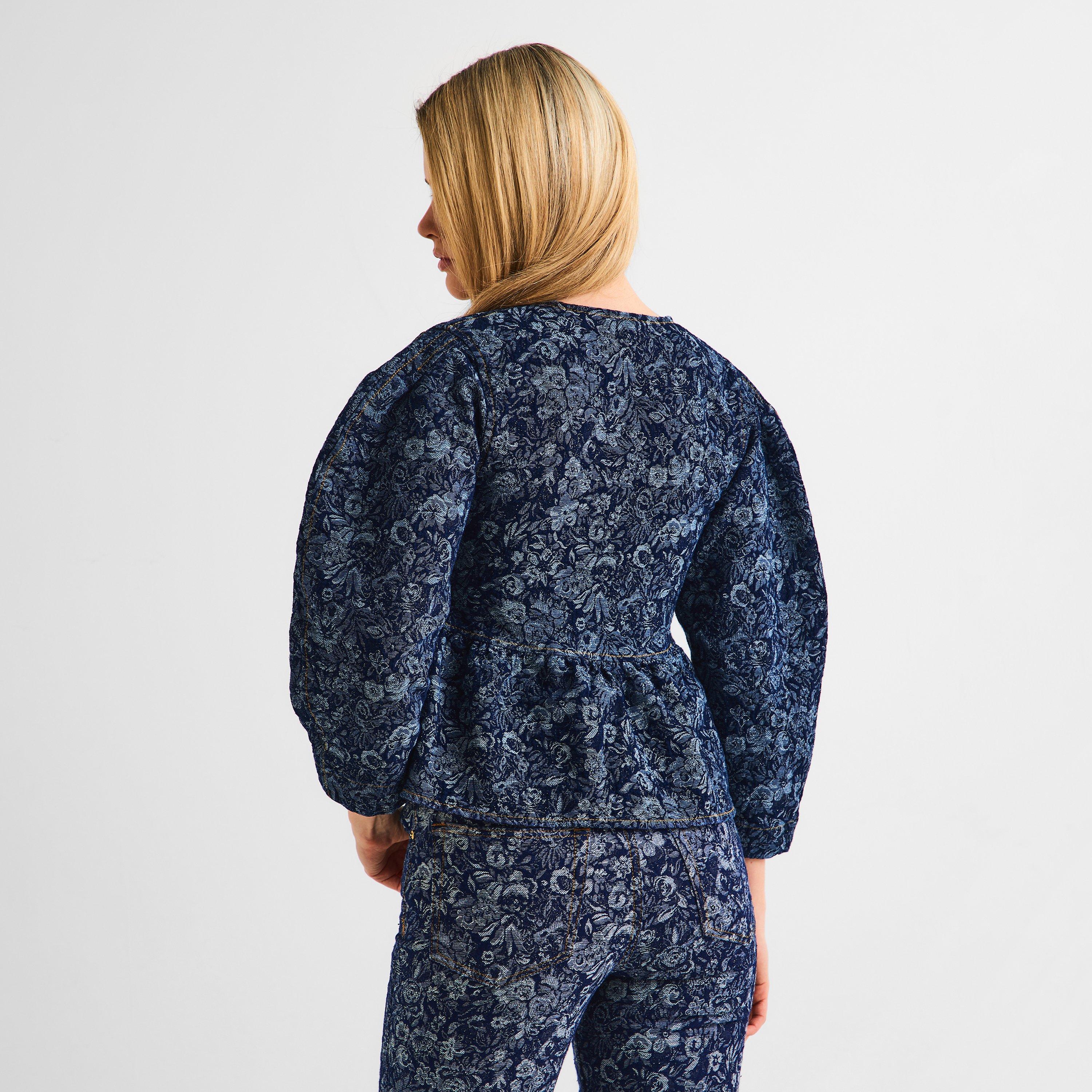 Rinse - Ganni - Women's Tapered Denim Peplum Top - 4