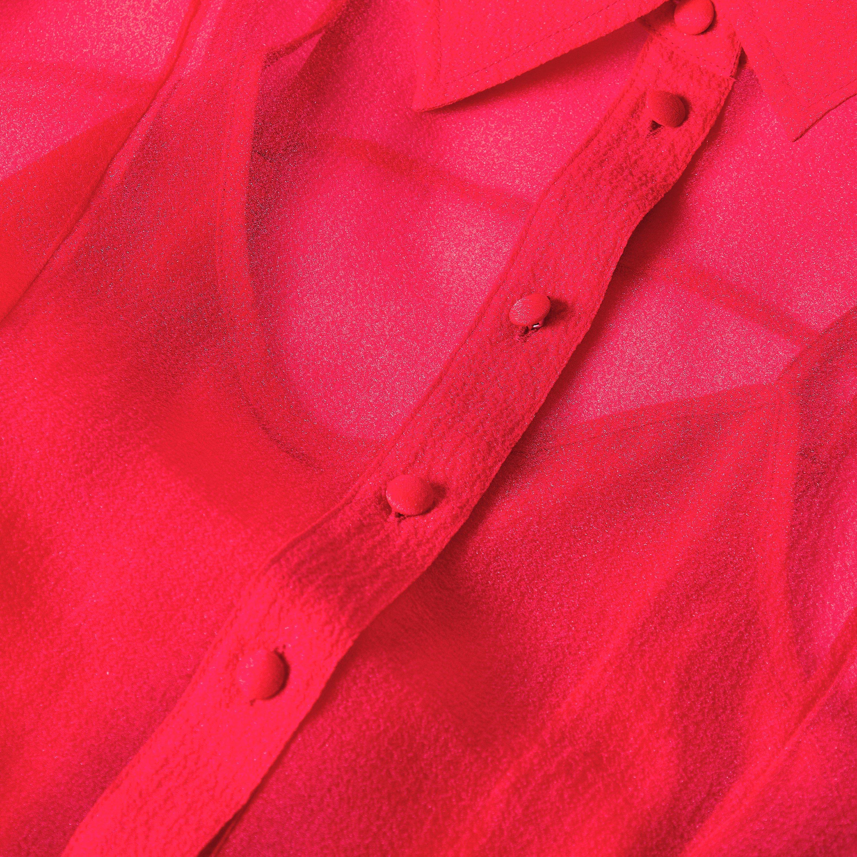 Mars Red - Ganni - Ganni Orgz Pplm Blse Ld62 - 3