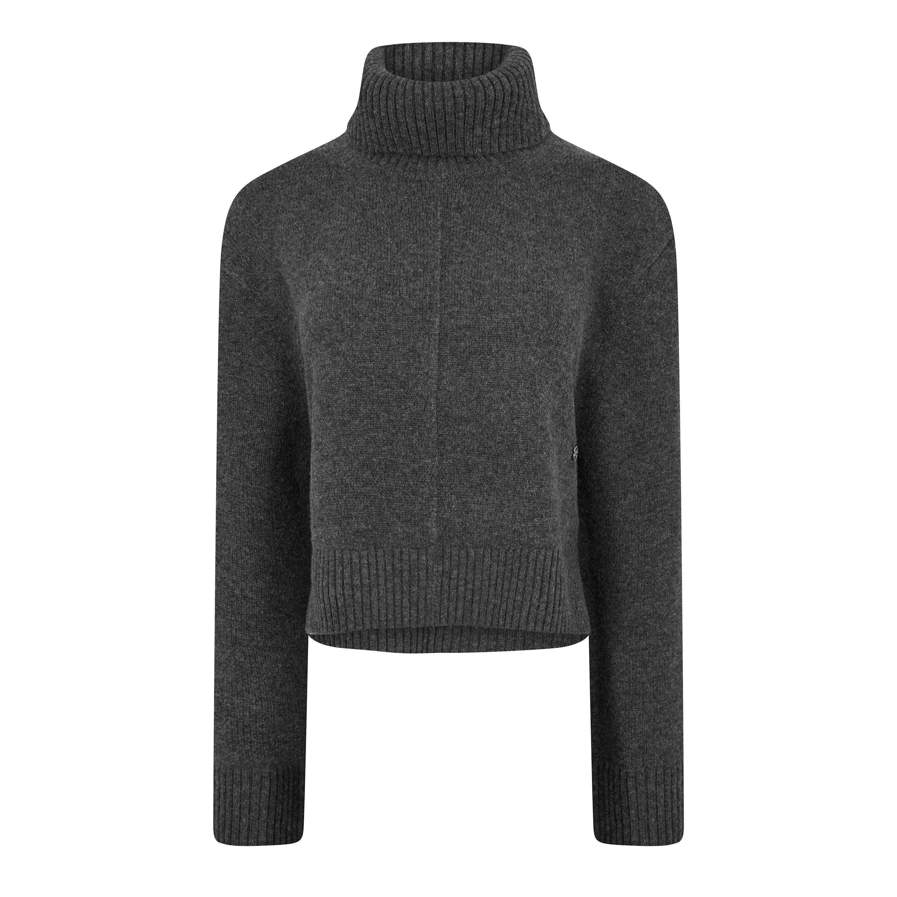 Ganni Women's Compact Turtle Neck Jumper - Phantom - Size 8 (34)