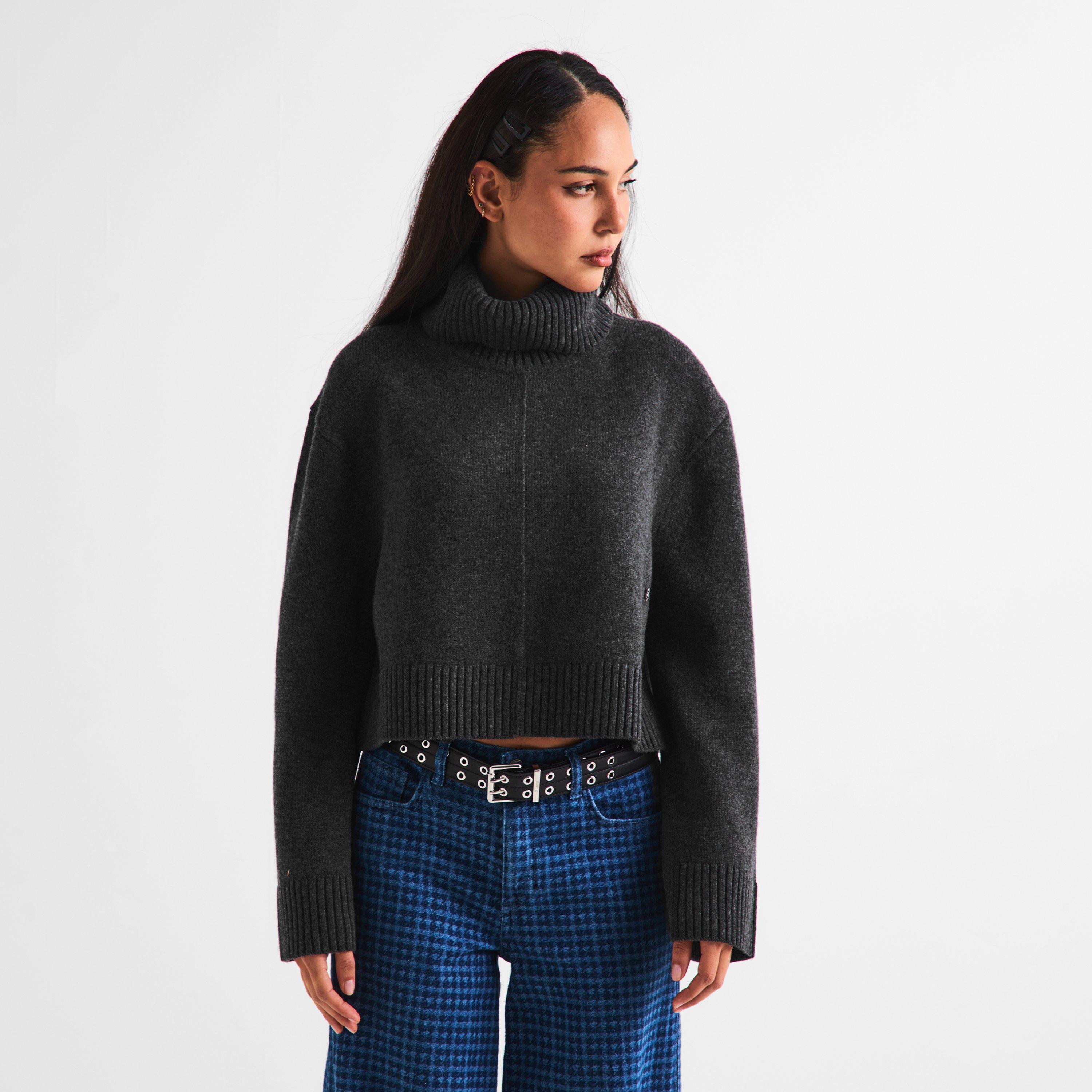 Phantom - Ganni - Women's Compact Turtle Neck Jumper - 3