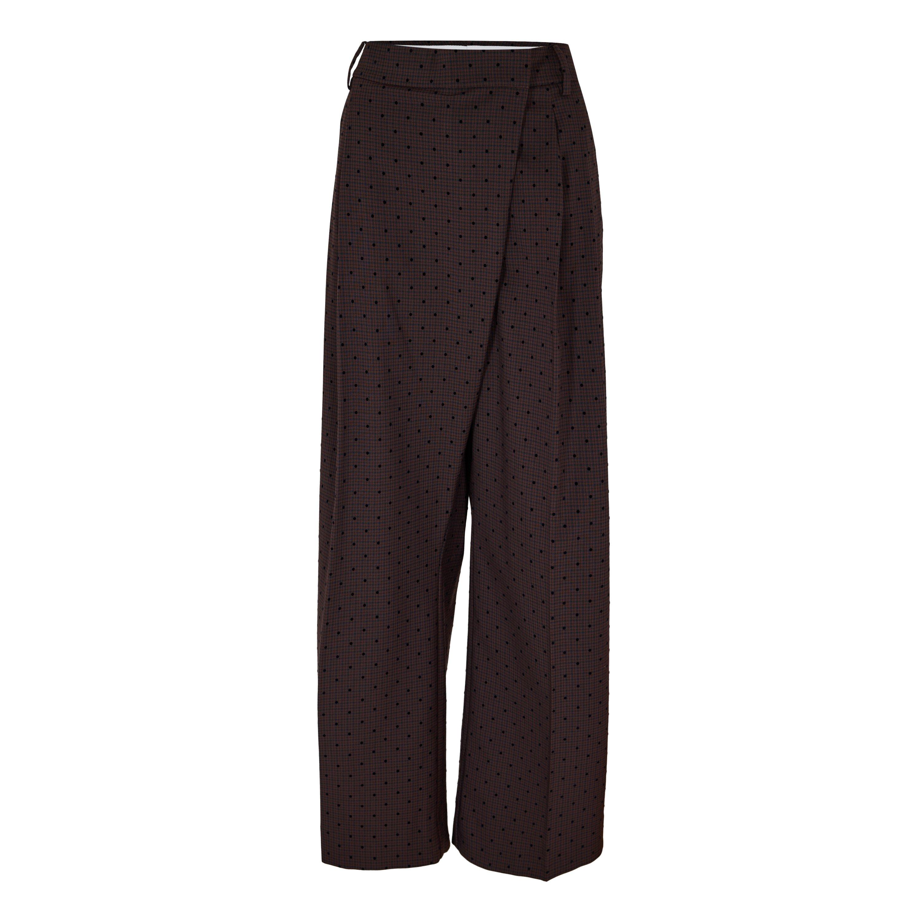 Chicory Coffee - Ganni - Women's Fleck Suiting Tailored Trousers - 1