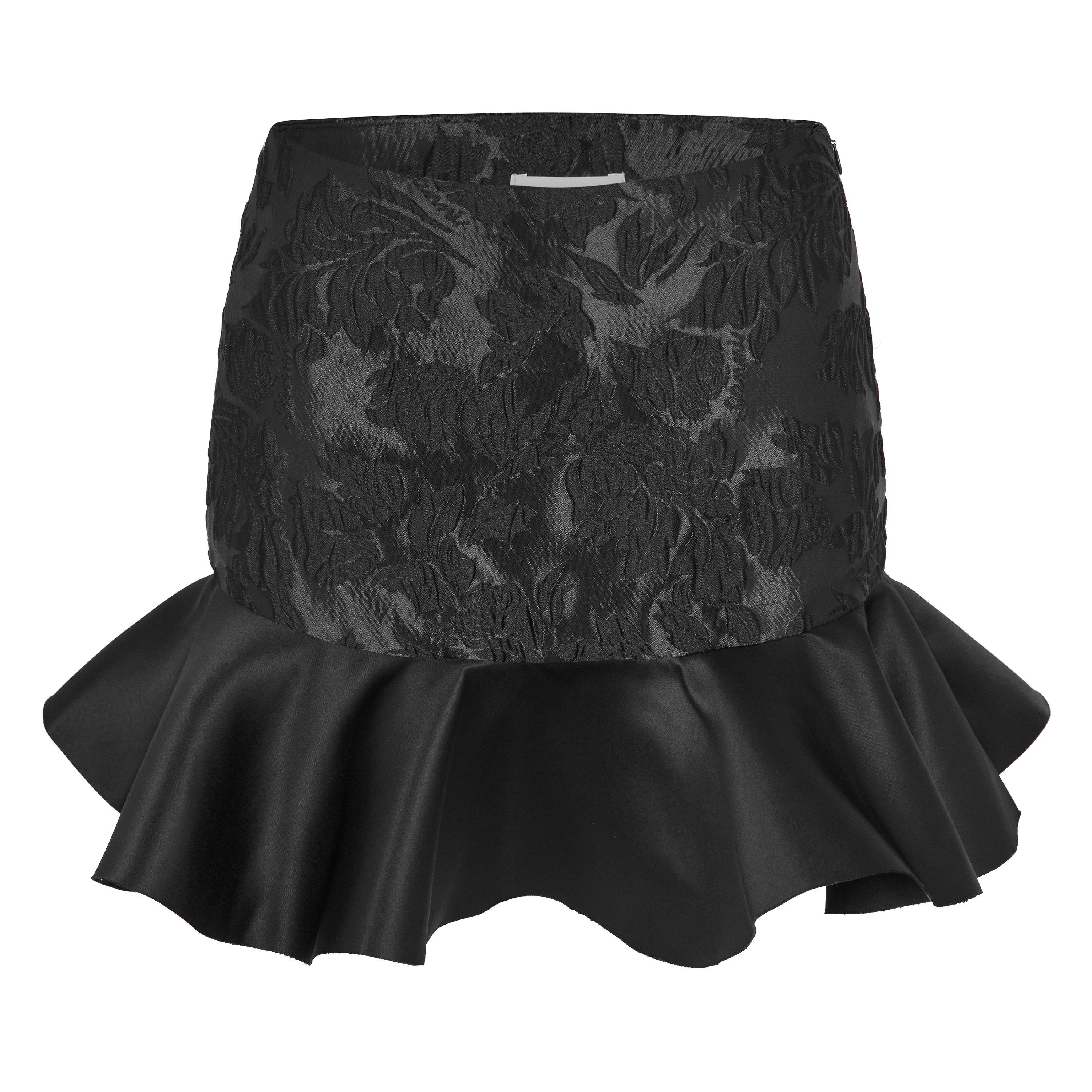 Ganni Women's Satin Clique Mini Skirt - Black - Size 10 (36)