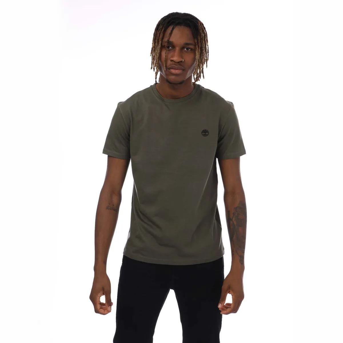 Khaki - Timberland - Dustan River Short Sleeve T-Shirt - 1