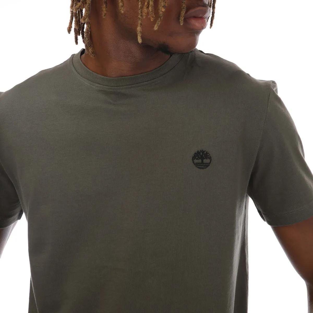 Khaki - Timberland - Dustan River Short Sleeve T-Shirt - 4