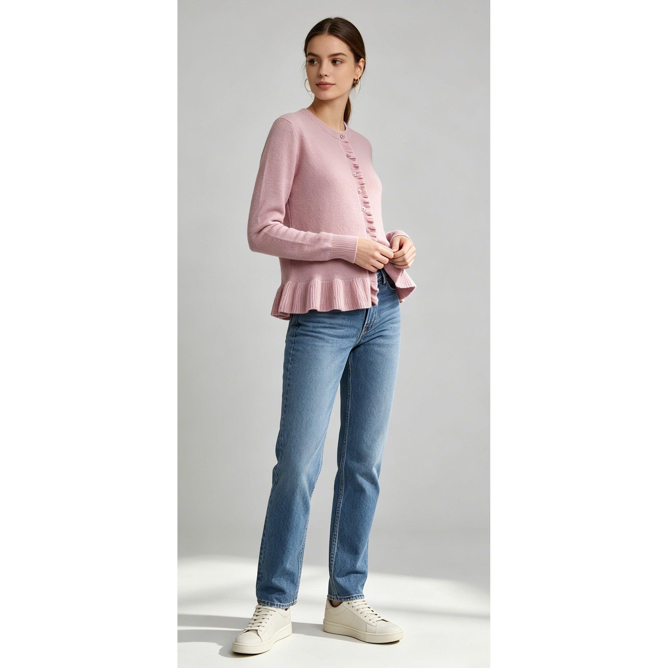 Roze - Miso - Miso Frill Hem Cardi Ld71 - 3