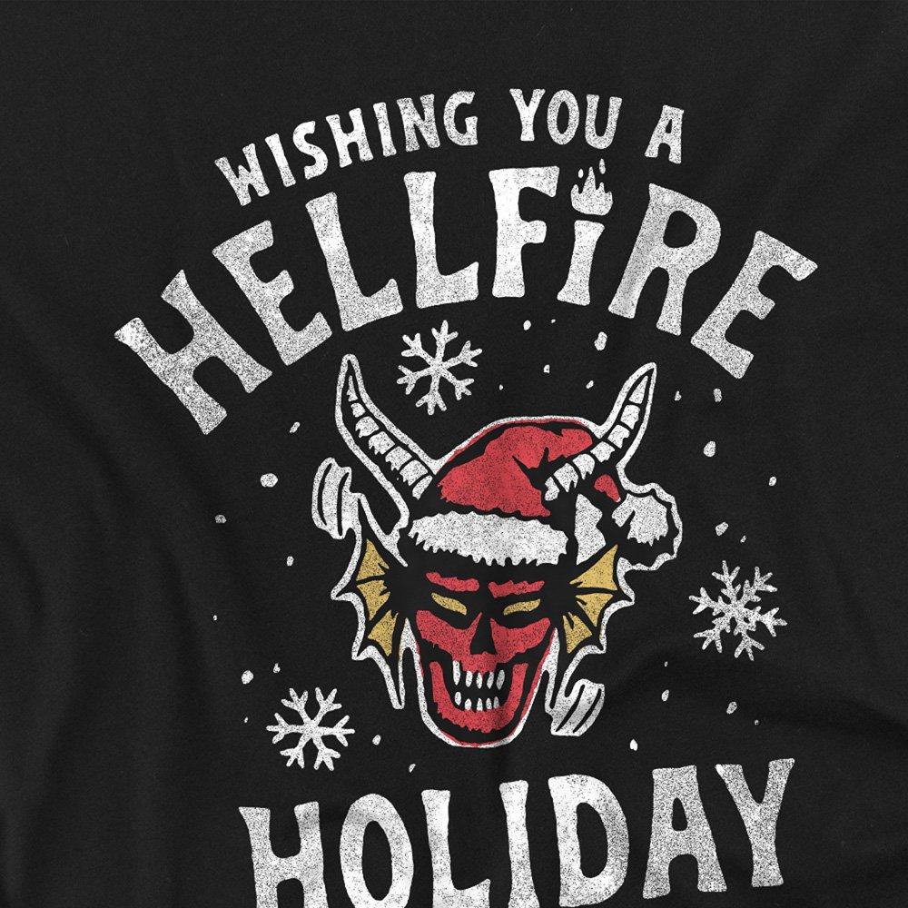 Black - Stranger Things - Stranger Things Hellfire Holiday Kids T-Shirt Bla - 2