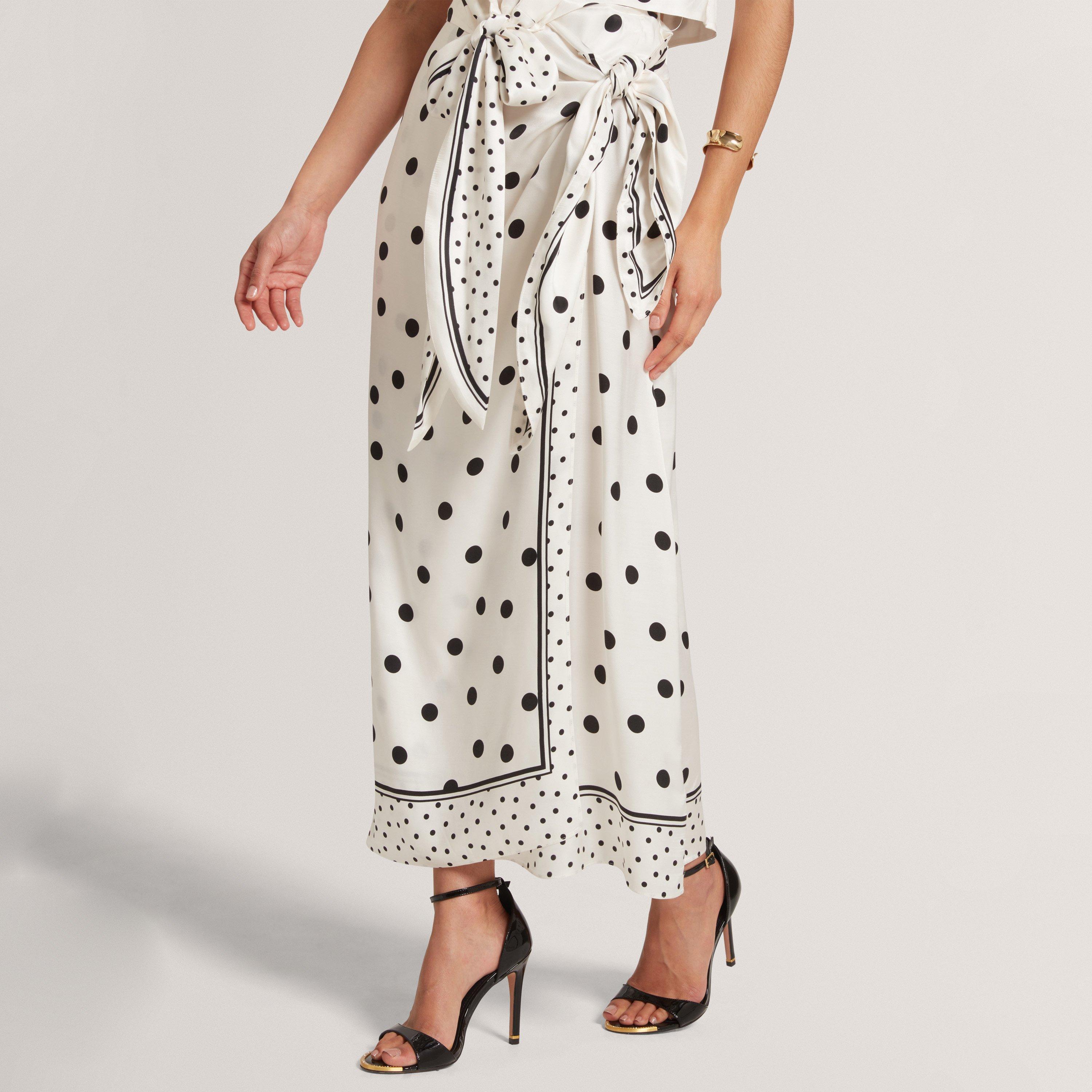 IVORY - Ted Baker - Women's Knot Detail Midi Skirt - 2