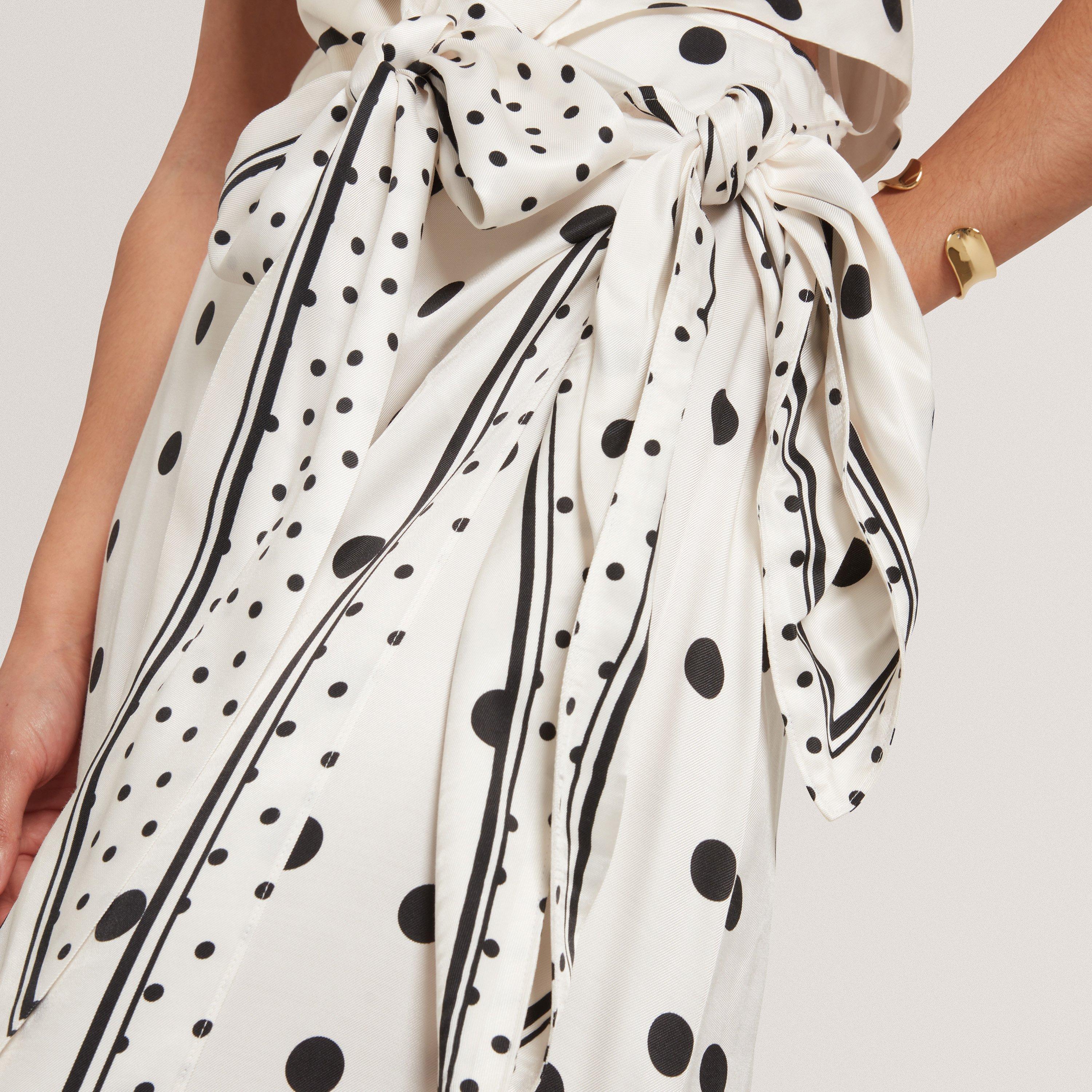 IVORY - Ted Baker - Women's Knot Detail Midi Skirt - 4