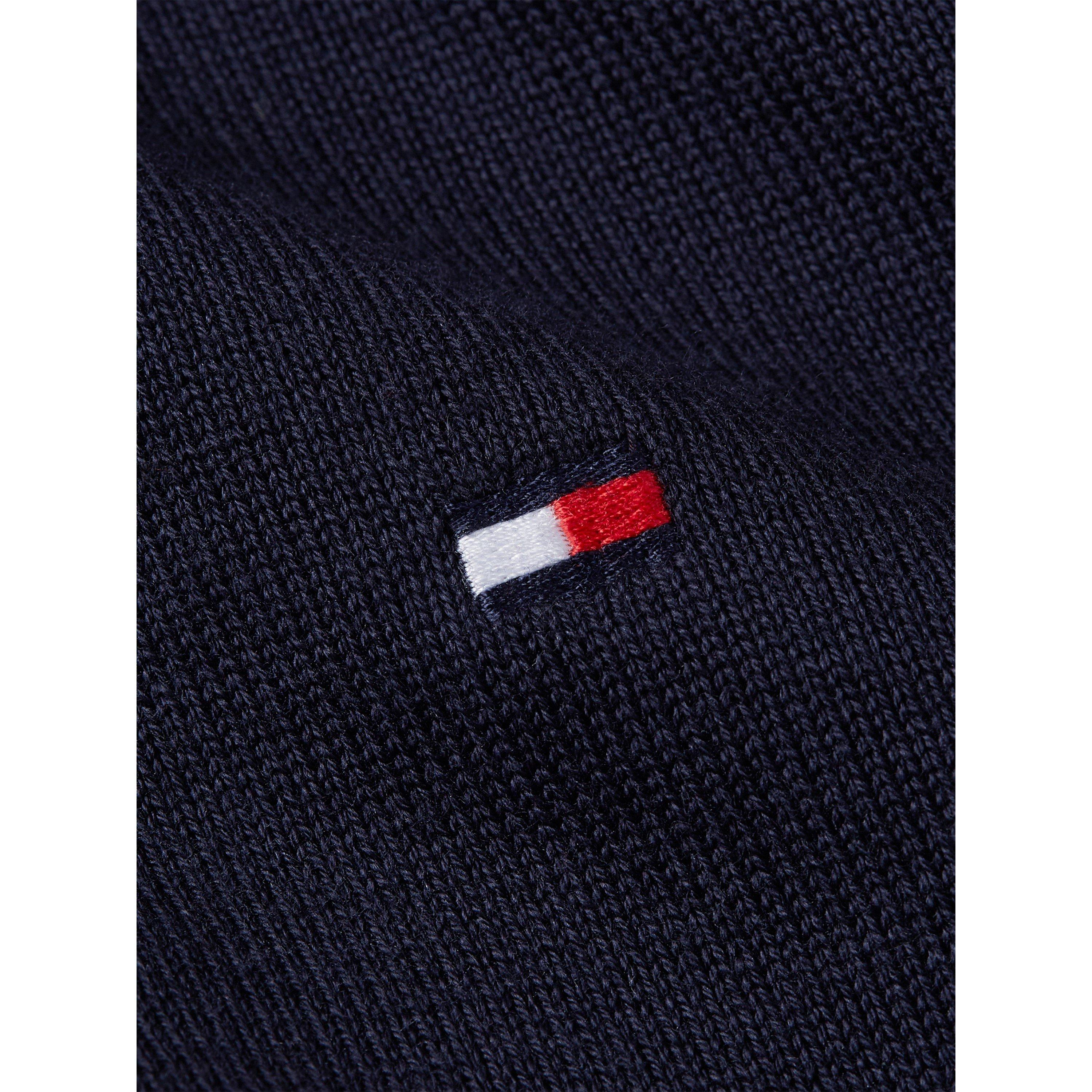 Navy - Tommy Hilfiger - Tommy Hilfiger Essential Cotton Zip Mock - 3