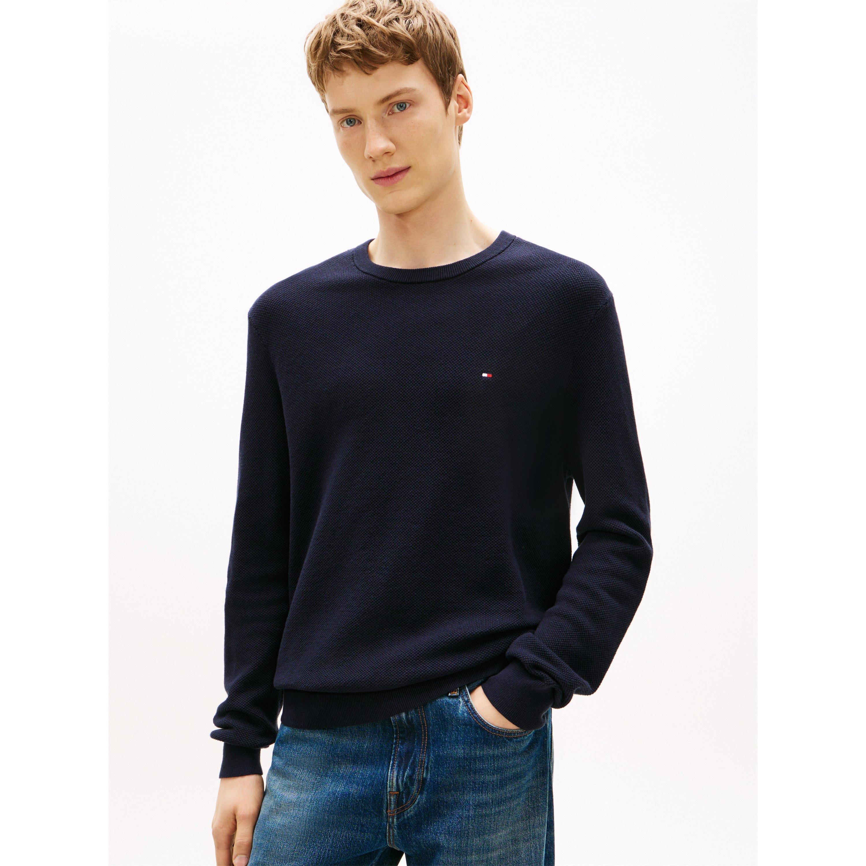 Navy - Tommy Hilfiger - Tommy Hilfiger Essential Structure Crew Neck - 2