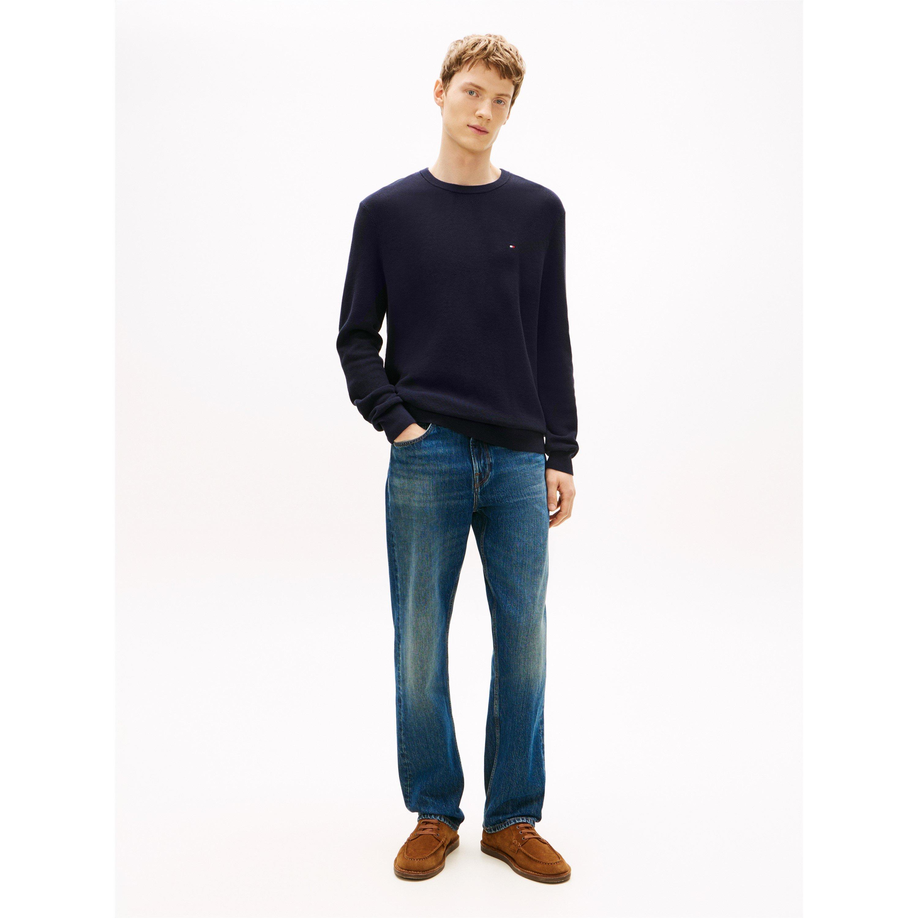 Navy - Tommy Hilfiger - Tommy Hilfiger Essential Structure Crew Neck - 3