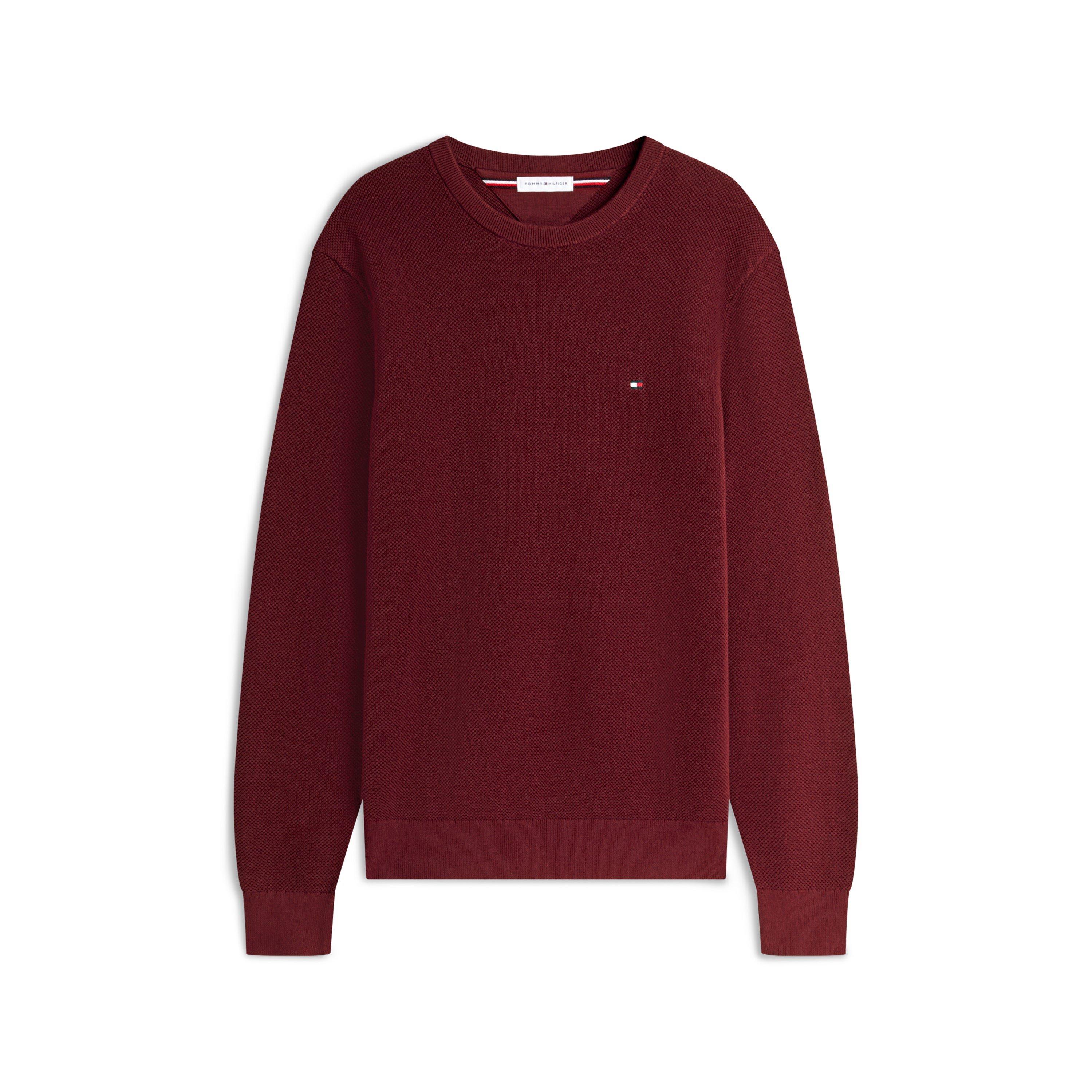 Tommy Hilfiger Men's Structure Crew-Neck Cotton Jumper