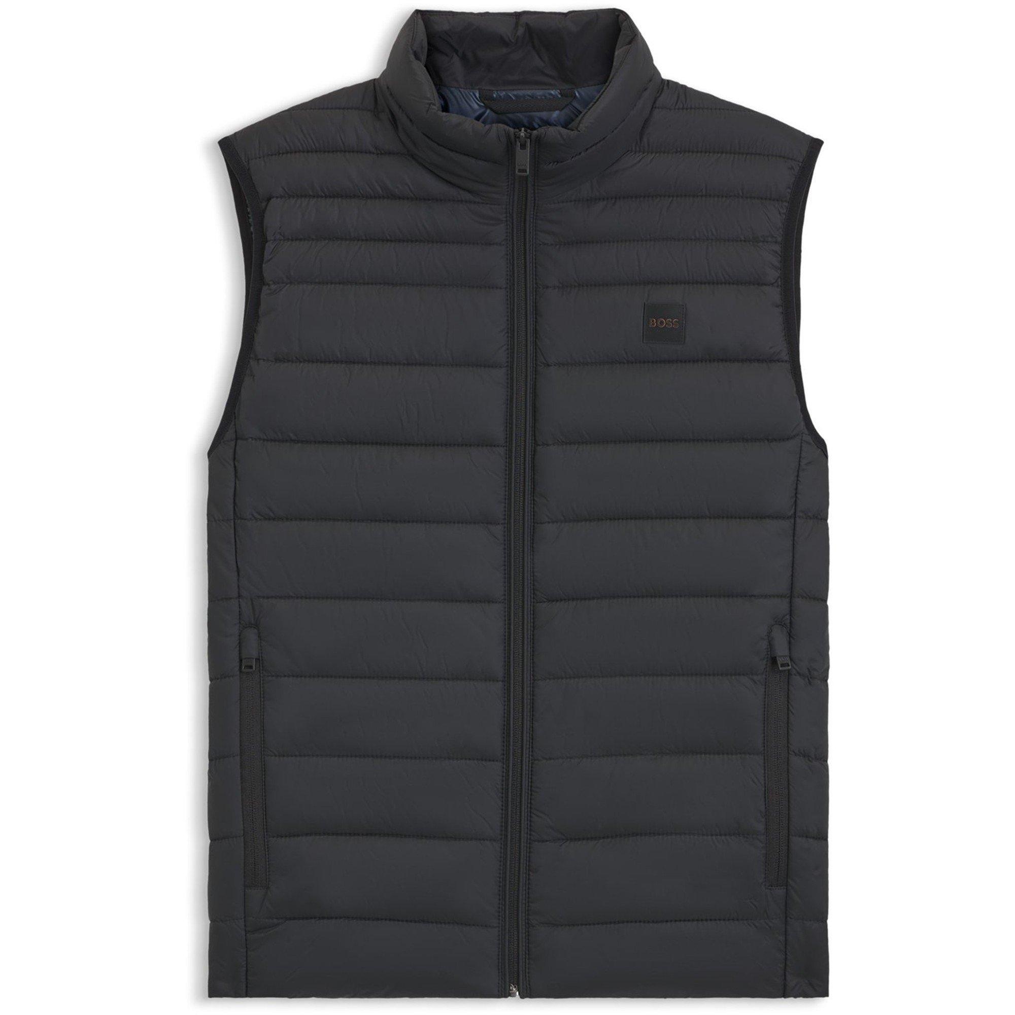 Black 001 - Boss - Men's Odeno Orange Slim-Fit Gilet - 1