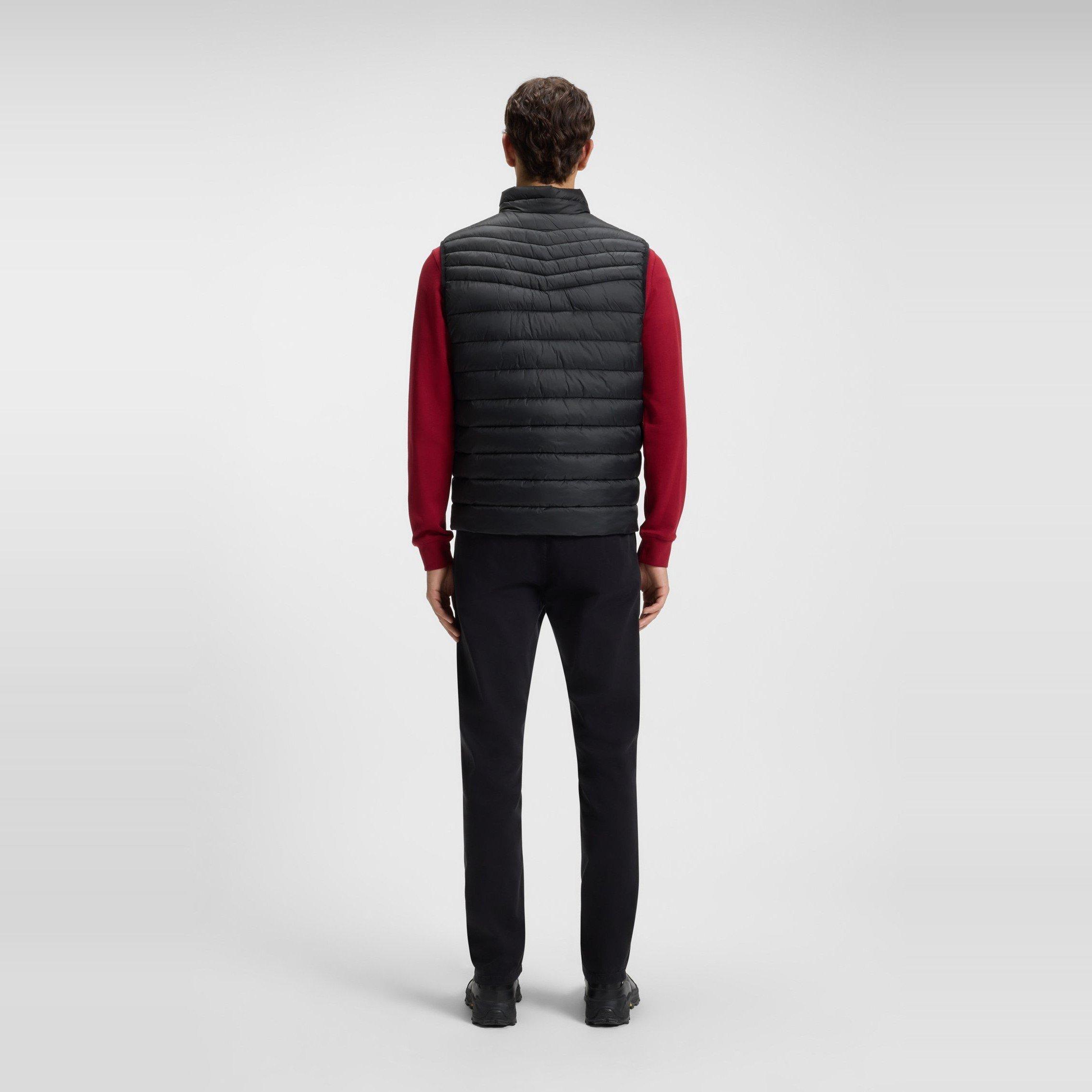 Black 001 - Boss - Men's Odeno Orange Slim-Fit Gilet - 3