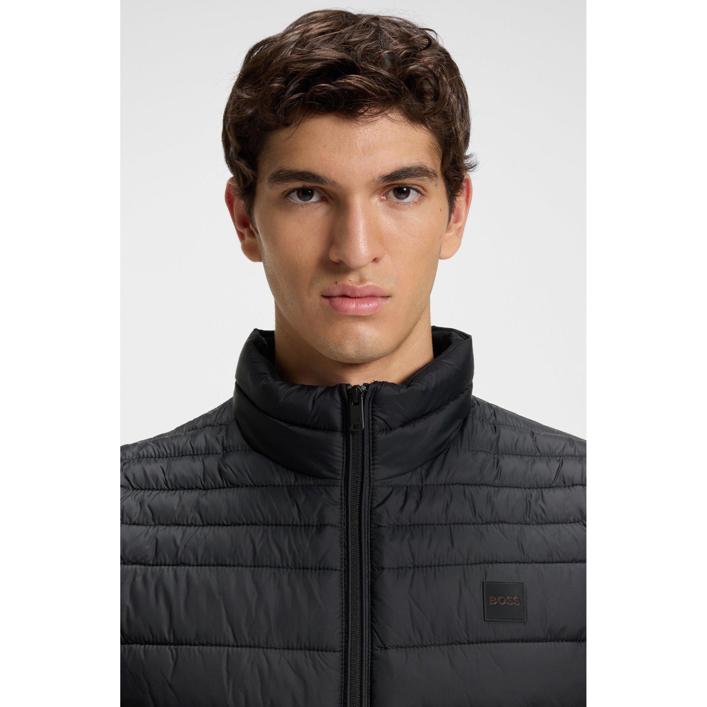 Black 001 - Boss - Men's Odeno Orange Slim-Fit Gilet - 5