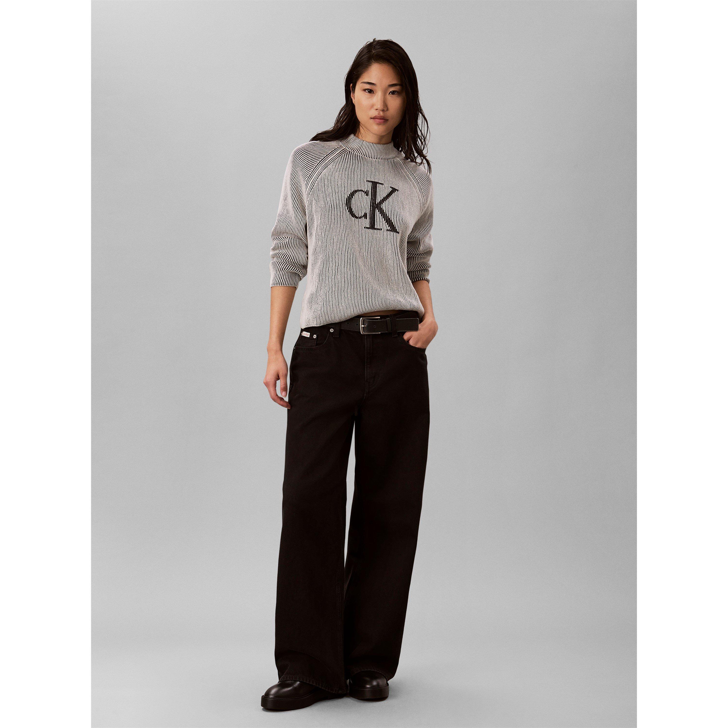 Black/Grey - Calvin Klein Jeans - CKJ Rib MN Jmpr Ld64 - 3