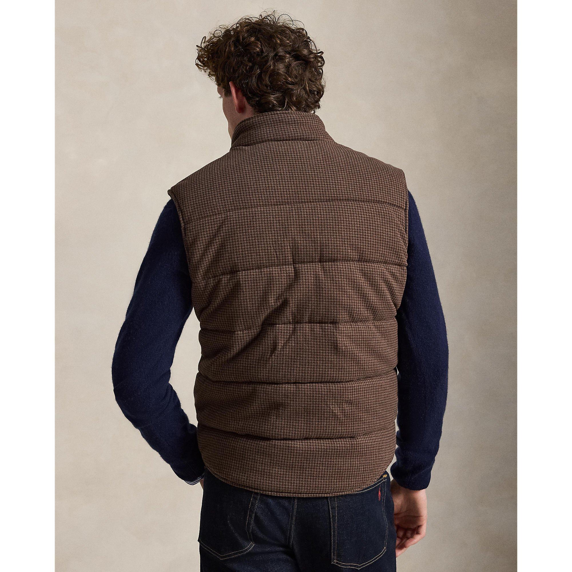 Ntmg Brwn Hthr - Polo Ralph Lauren - Men's Dogtooth Cotton Gilet - 3